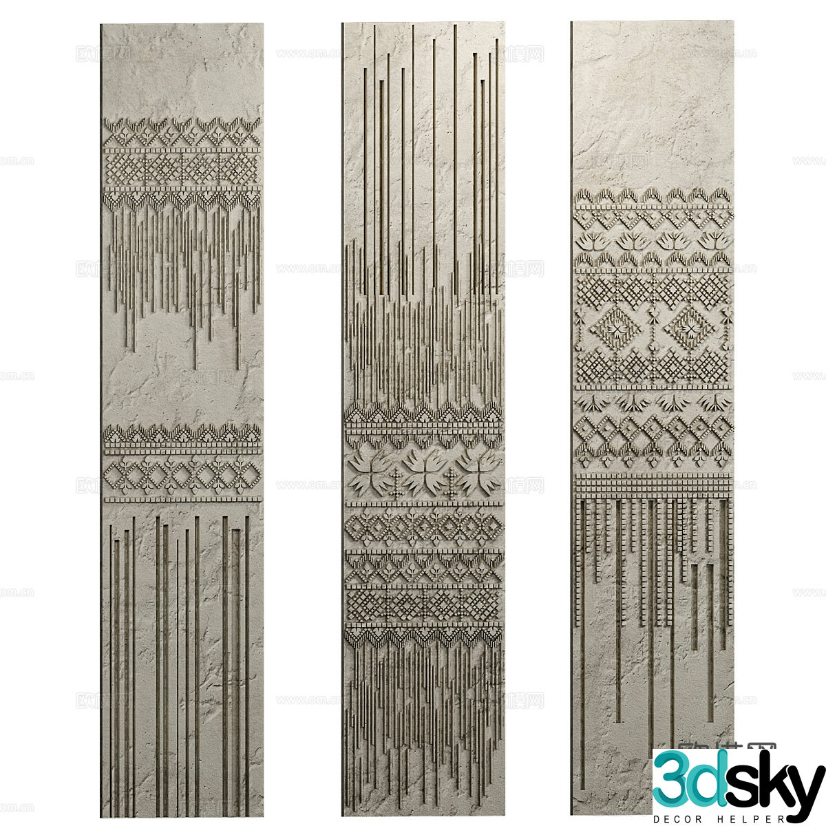 New Chinese style Wasabi decorative wall panel Wall decoration pendant 3D model