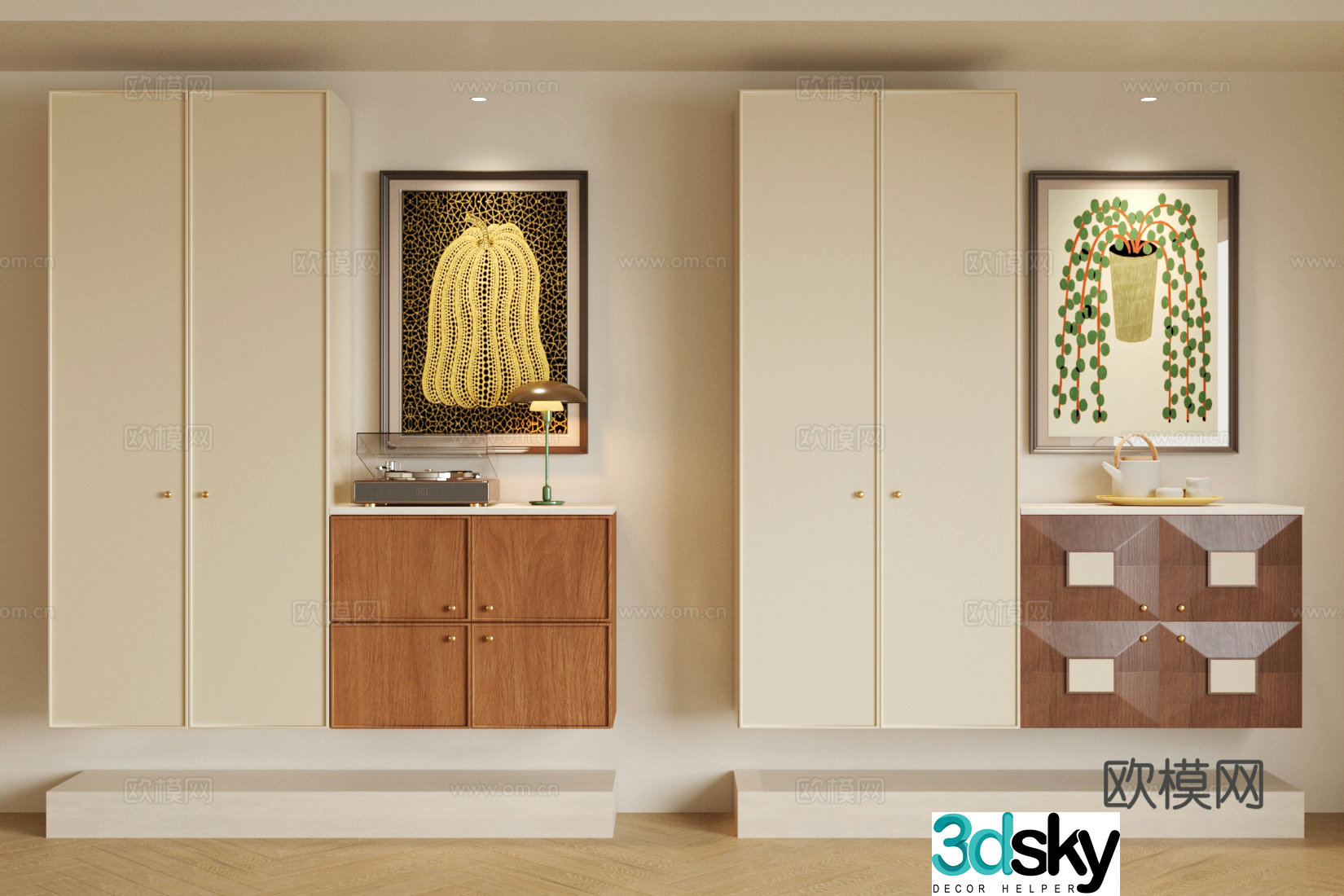 Middle-aged style porch cabinet log-wind style porch cabinet end viewing platform porch villa porch 3D model