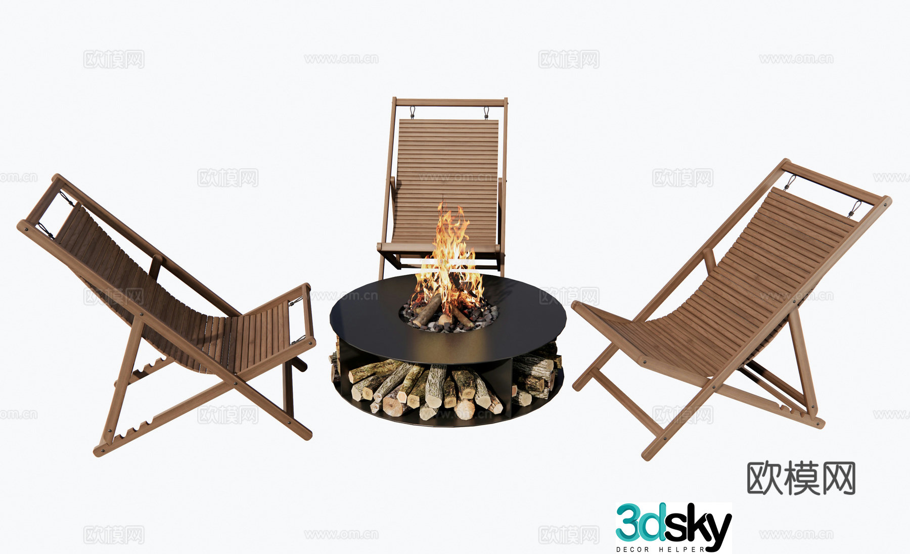 Modern outdoor chairs reclining chairs outdoor tables and chairs stoves folding chairs 3d model
