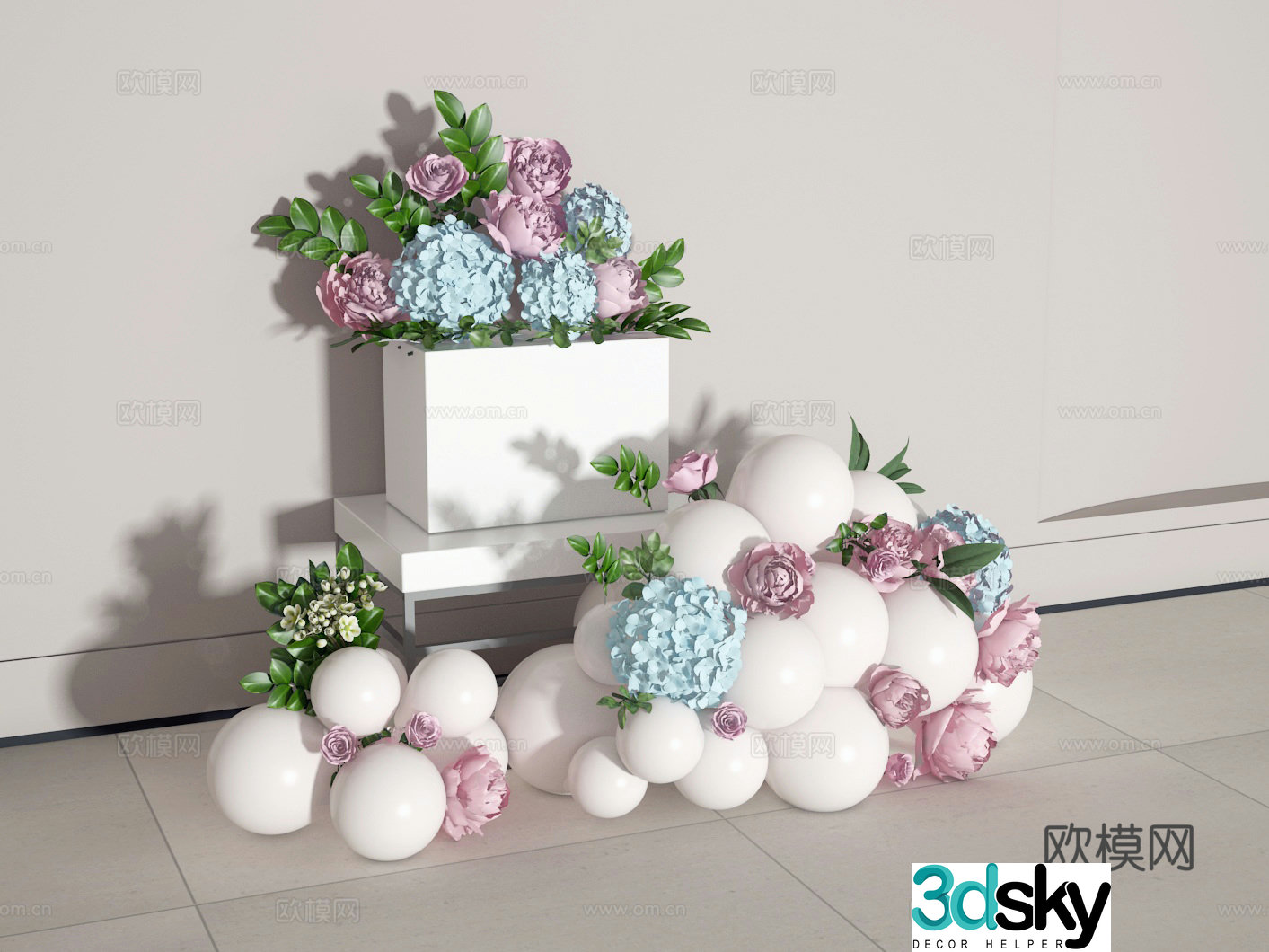 3D model of beautiful ornaments