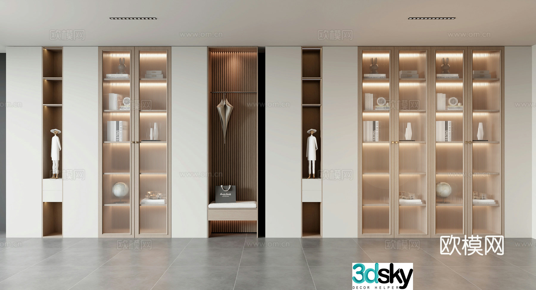 Modern shoe cabinet 3d model