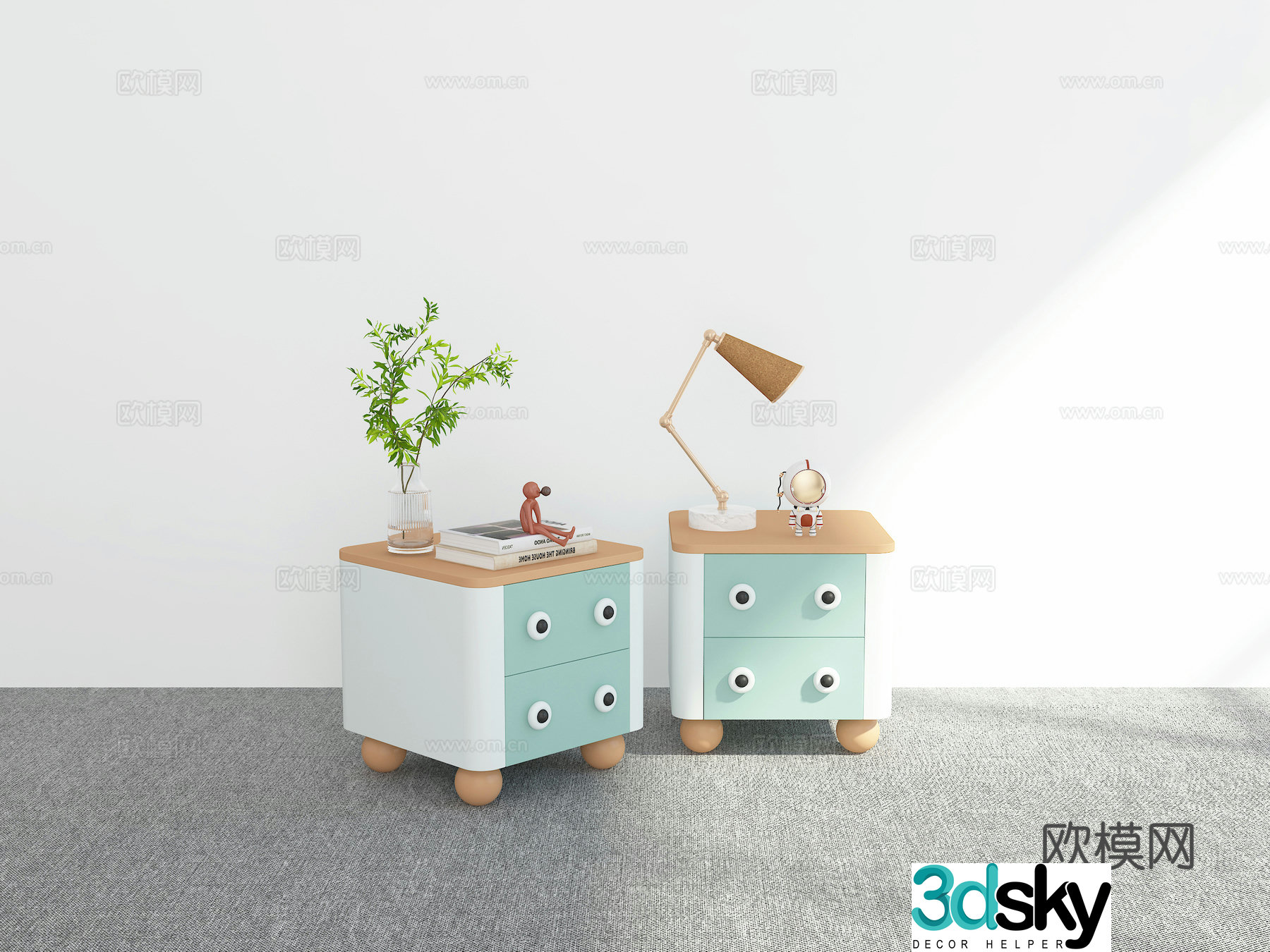 Modern night table 3d model