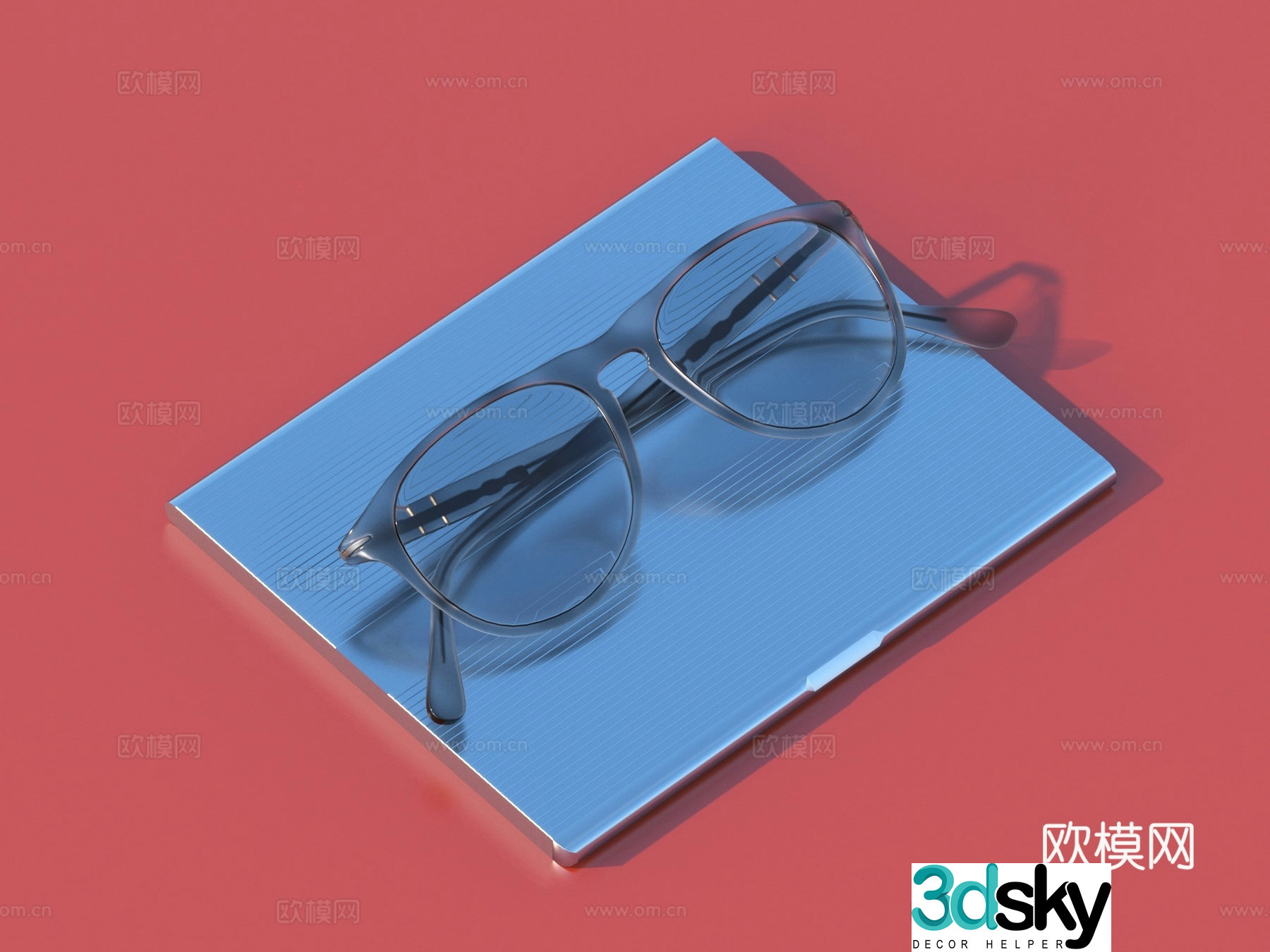Glasses daily necessities craft ornaments artwork 3d model