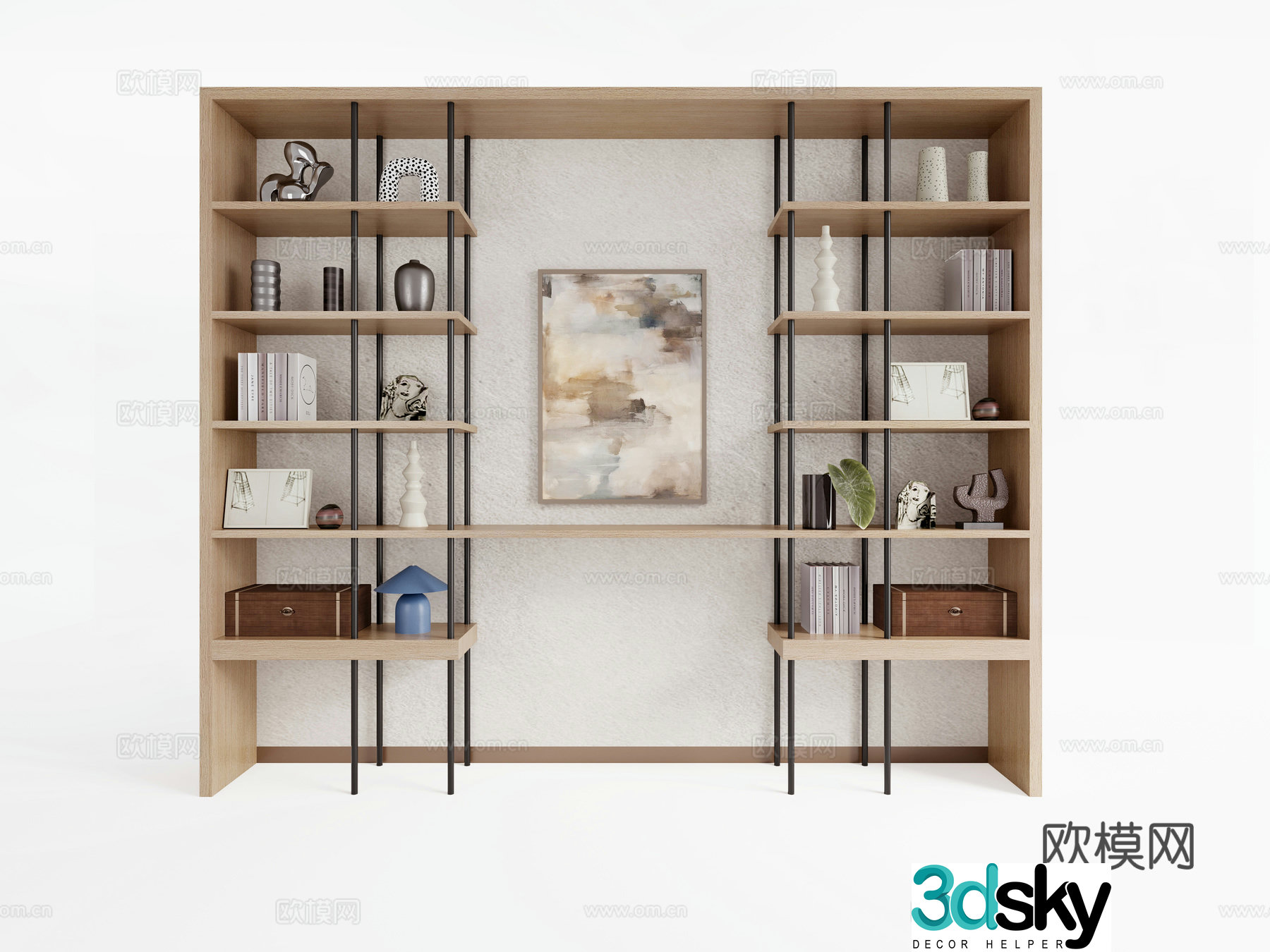 3D model of shelf ornament combination