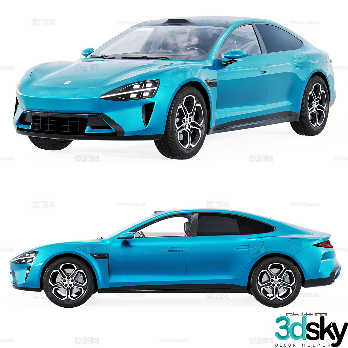 Xiaomi su7 car electric car 3d model