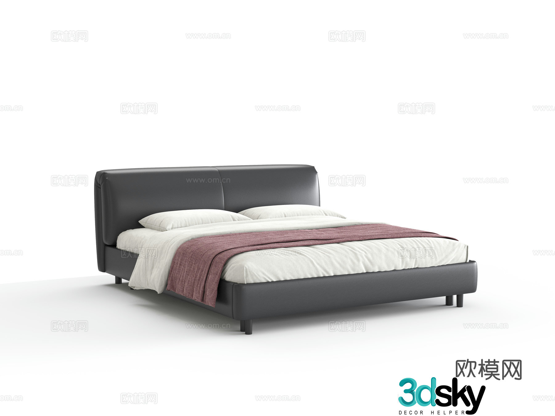 Double bed 3d model
