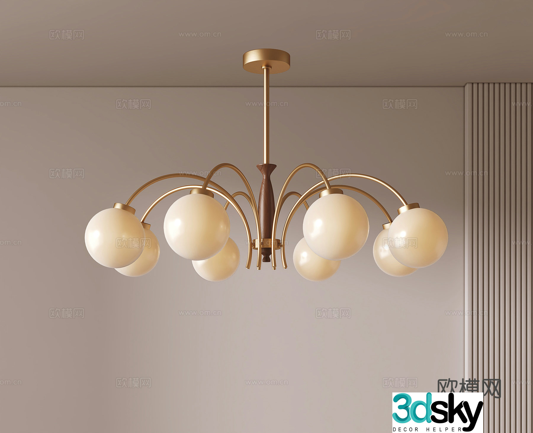 French chandeliers 3d model