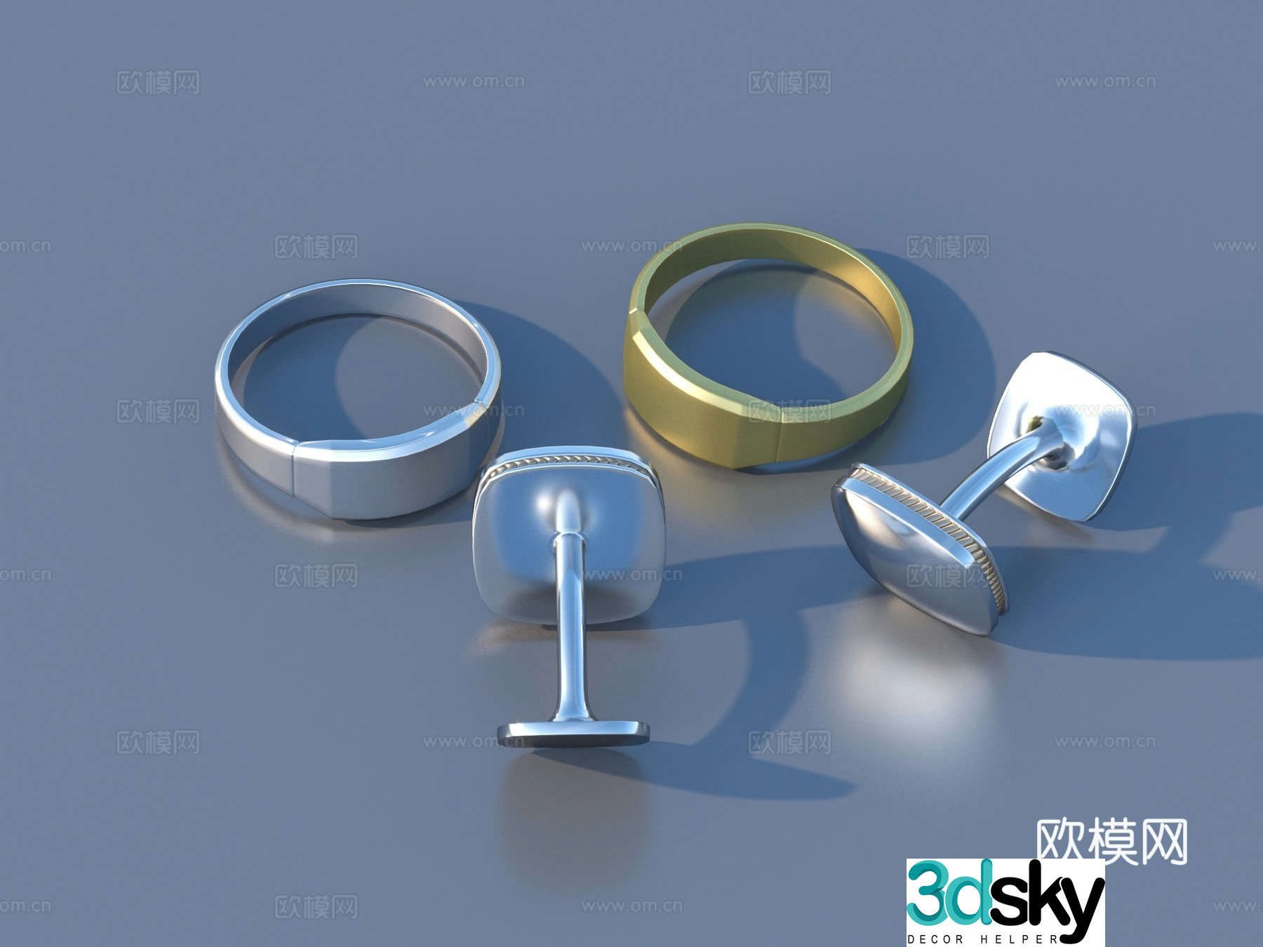 Ring Gold Ring Silver Ring Jewelry 3d Model