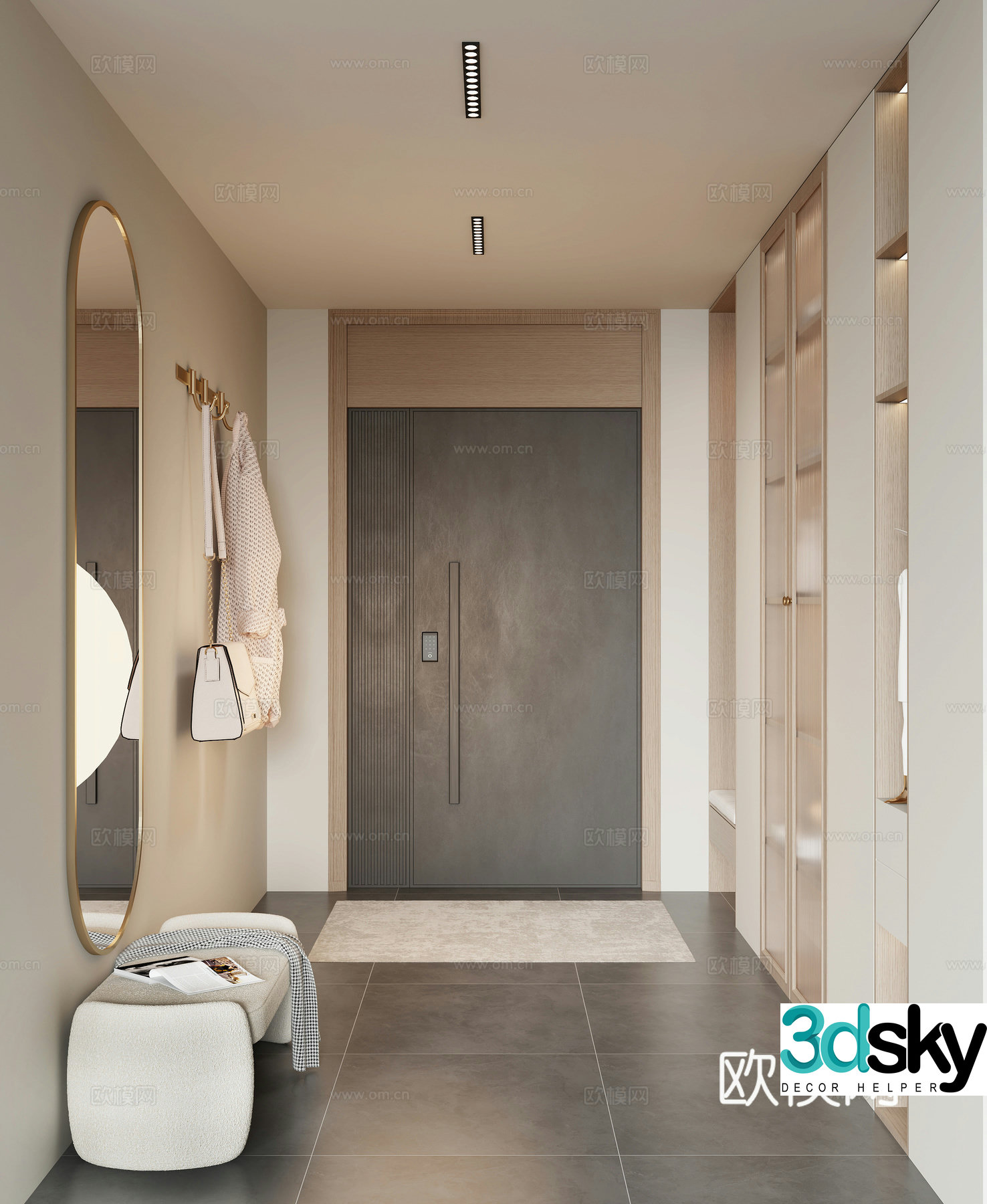 Modern entrance door entrance 3D model