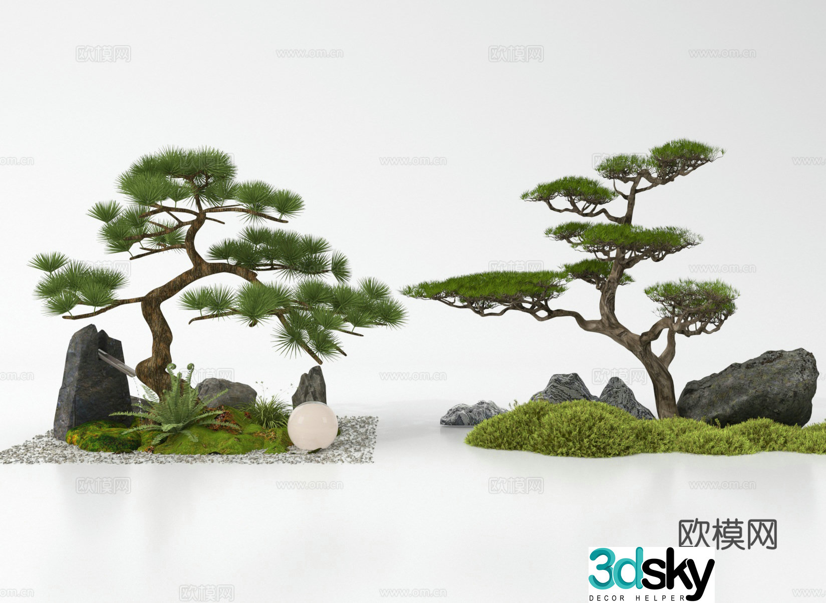 Landscape Pine Landscape Sketch Plant Landscape Garden Landscape 3D Model