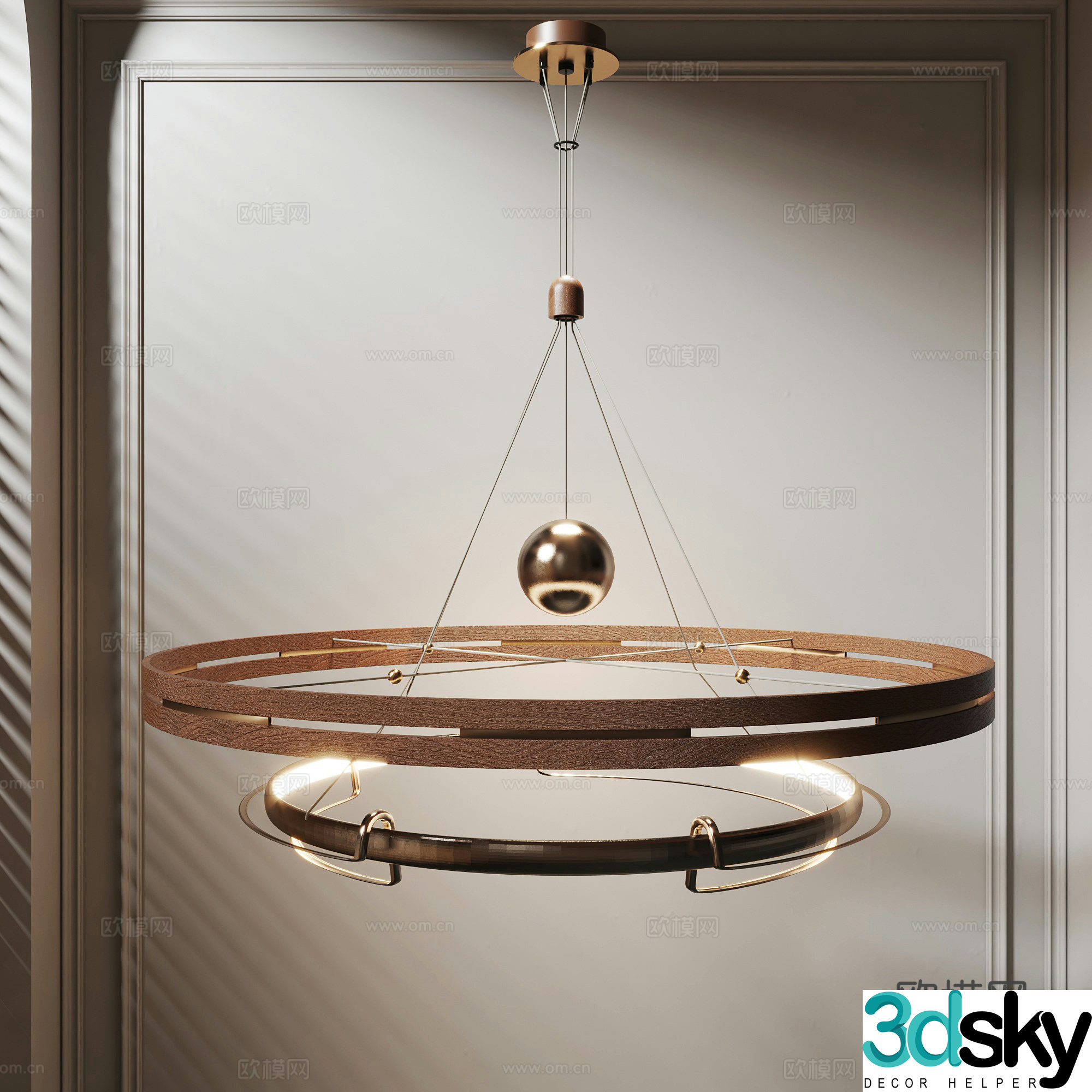 3D model of medieval style chandelier