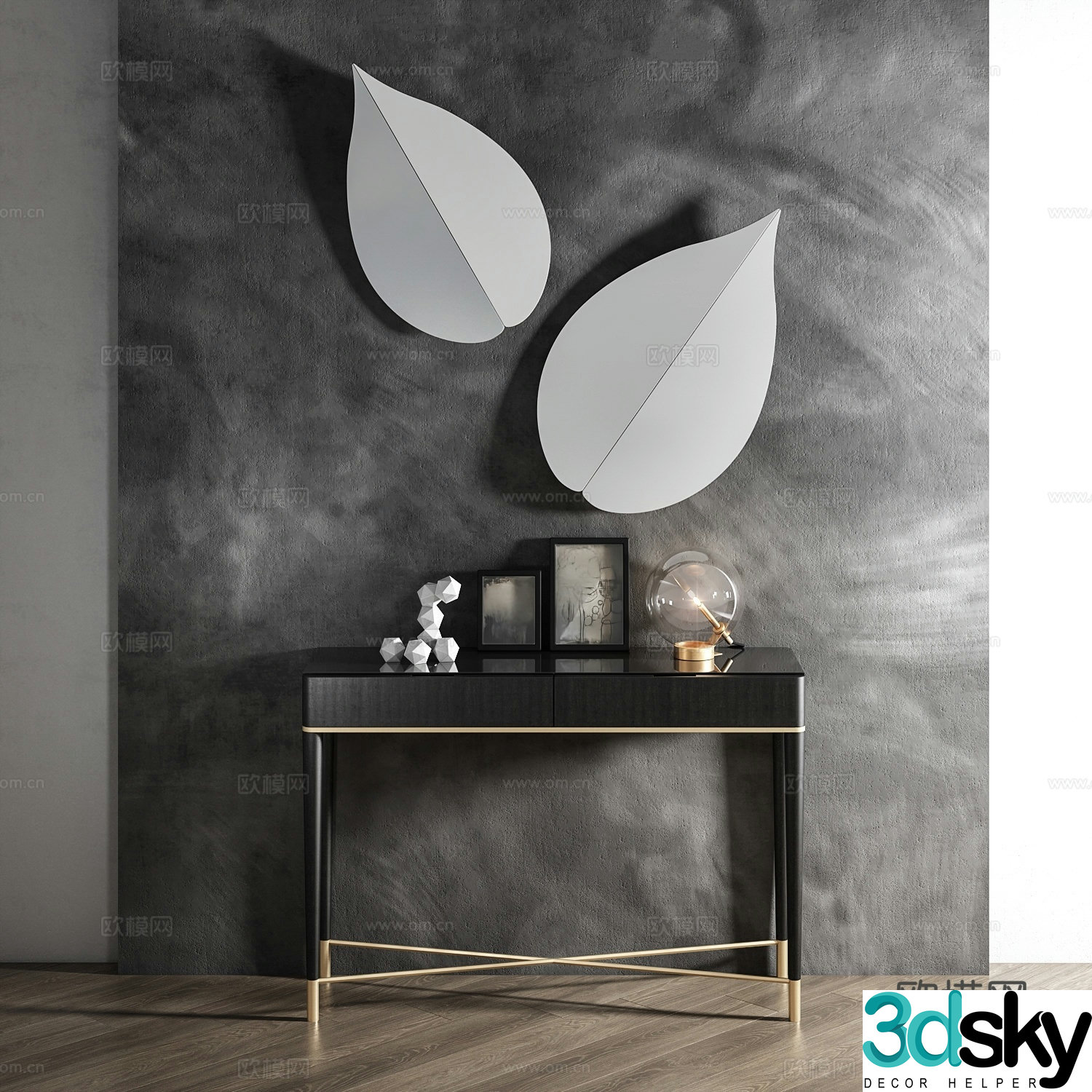Modern decorative cabinet decoration 3d model