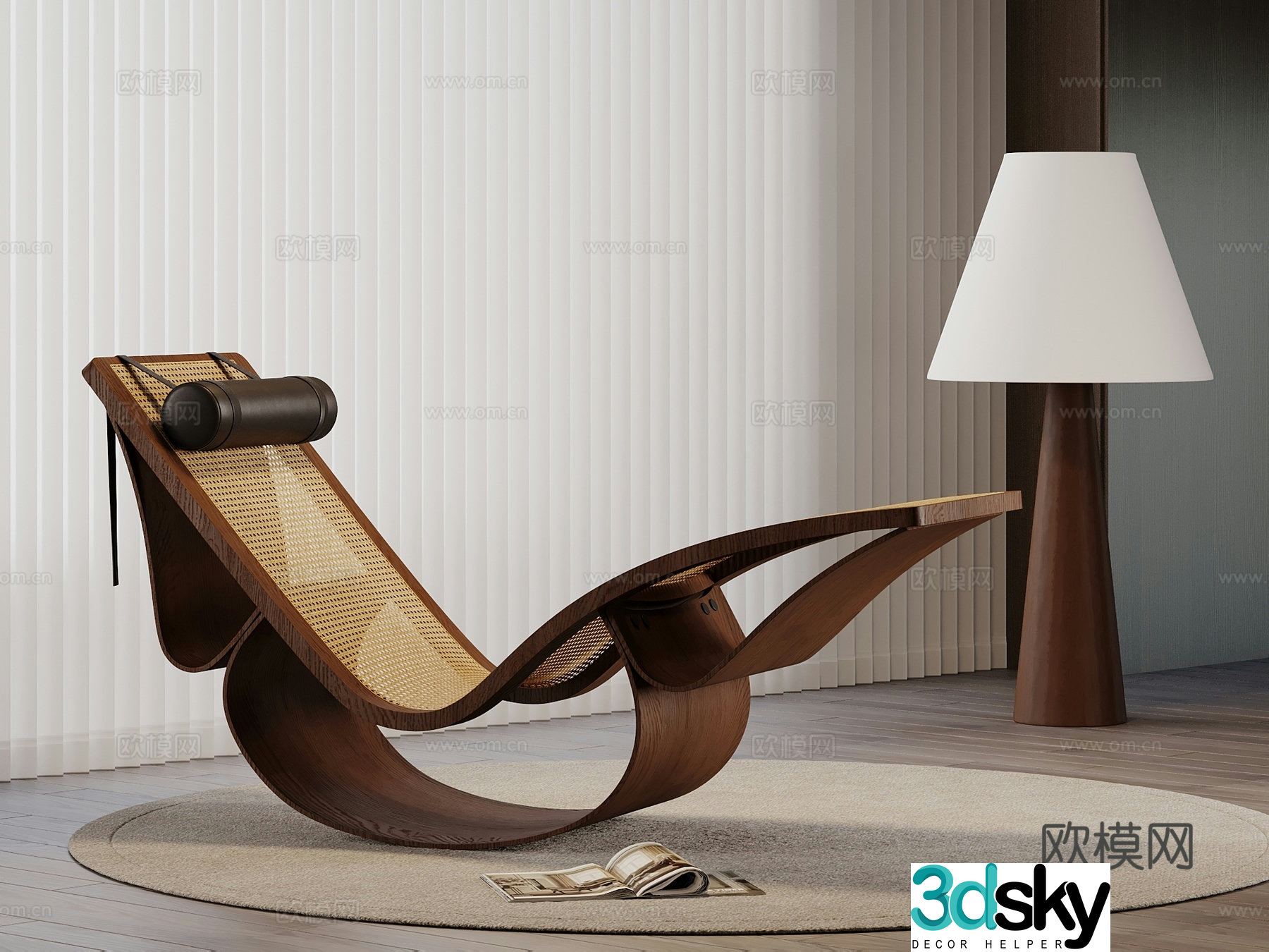 Wasabi Leisure Chair Rocking Chair 3D Model