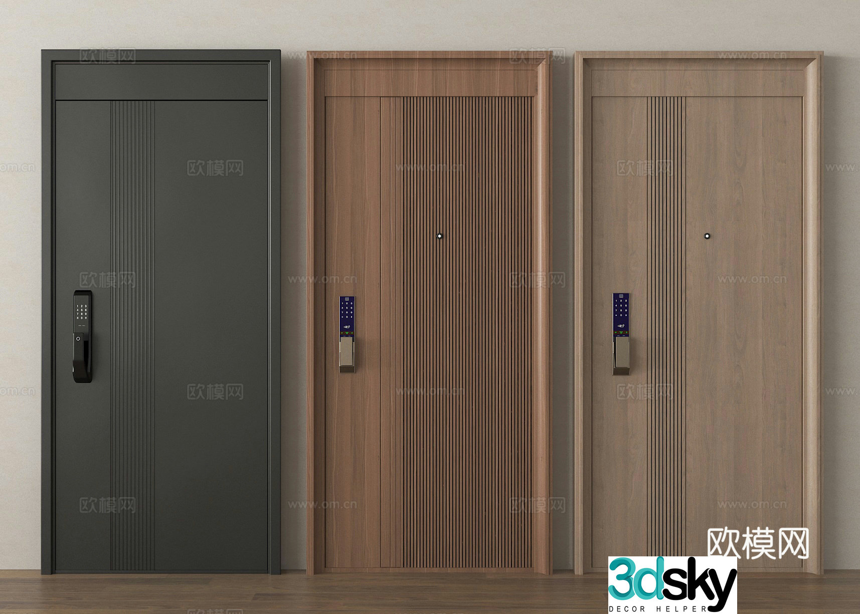Security door entry door entry door 3d model