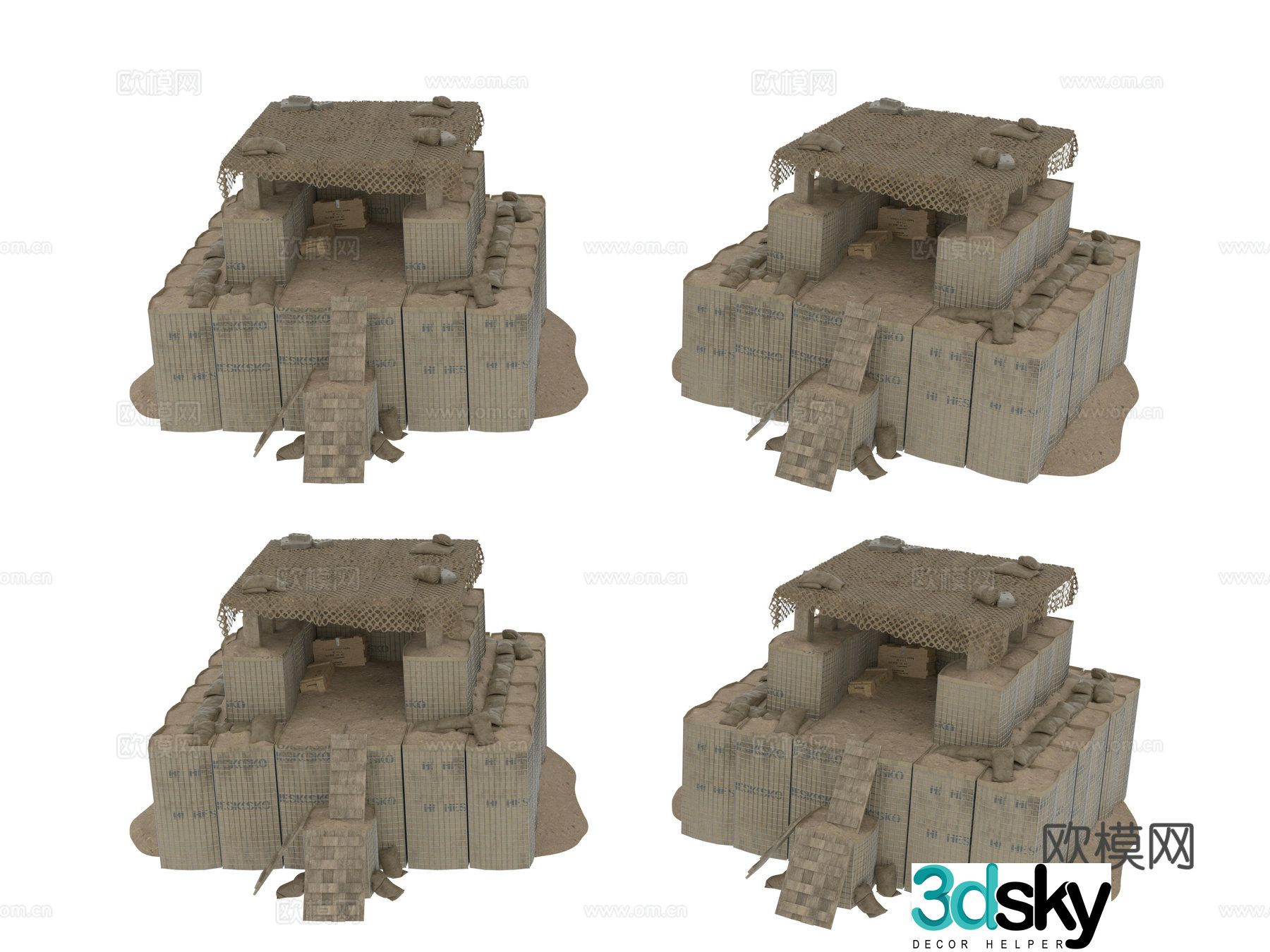 Equipment fortress 3d model