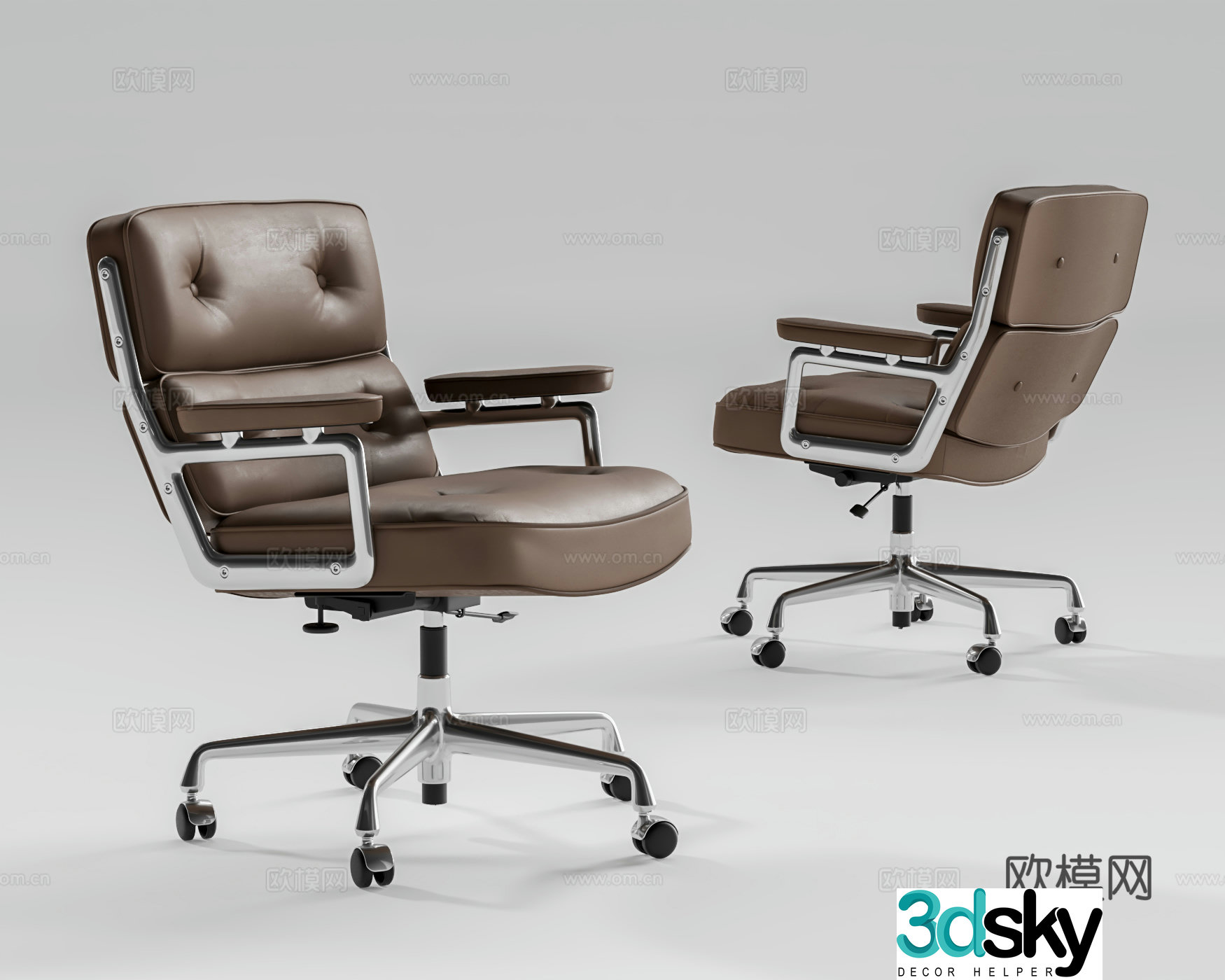 Herman Miller Modern Office Chair Leather Office Chair Training Chair 3D Model