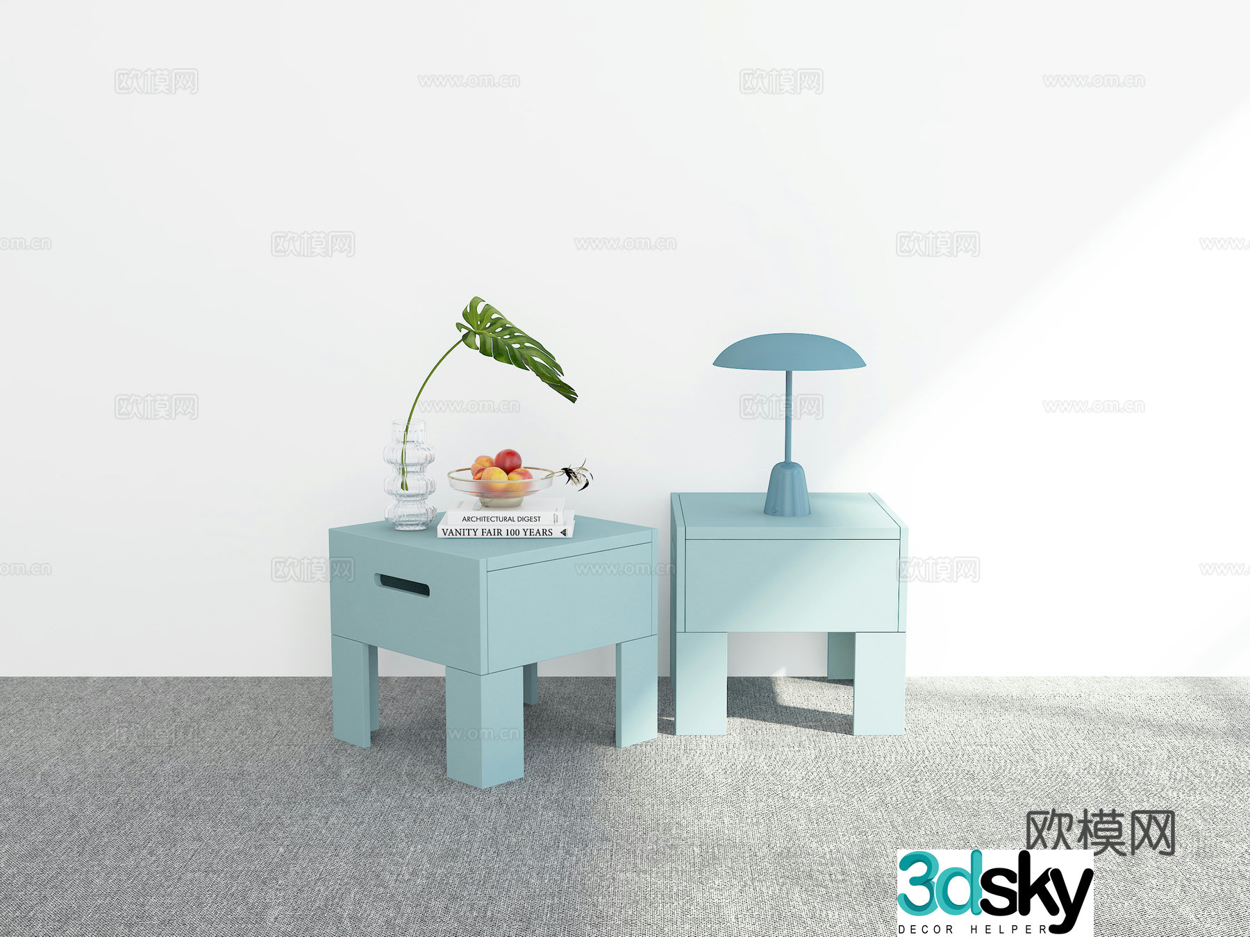 Modern night table 3d model