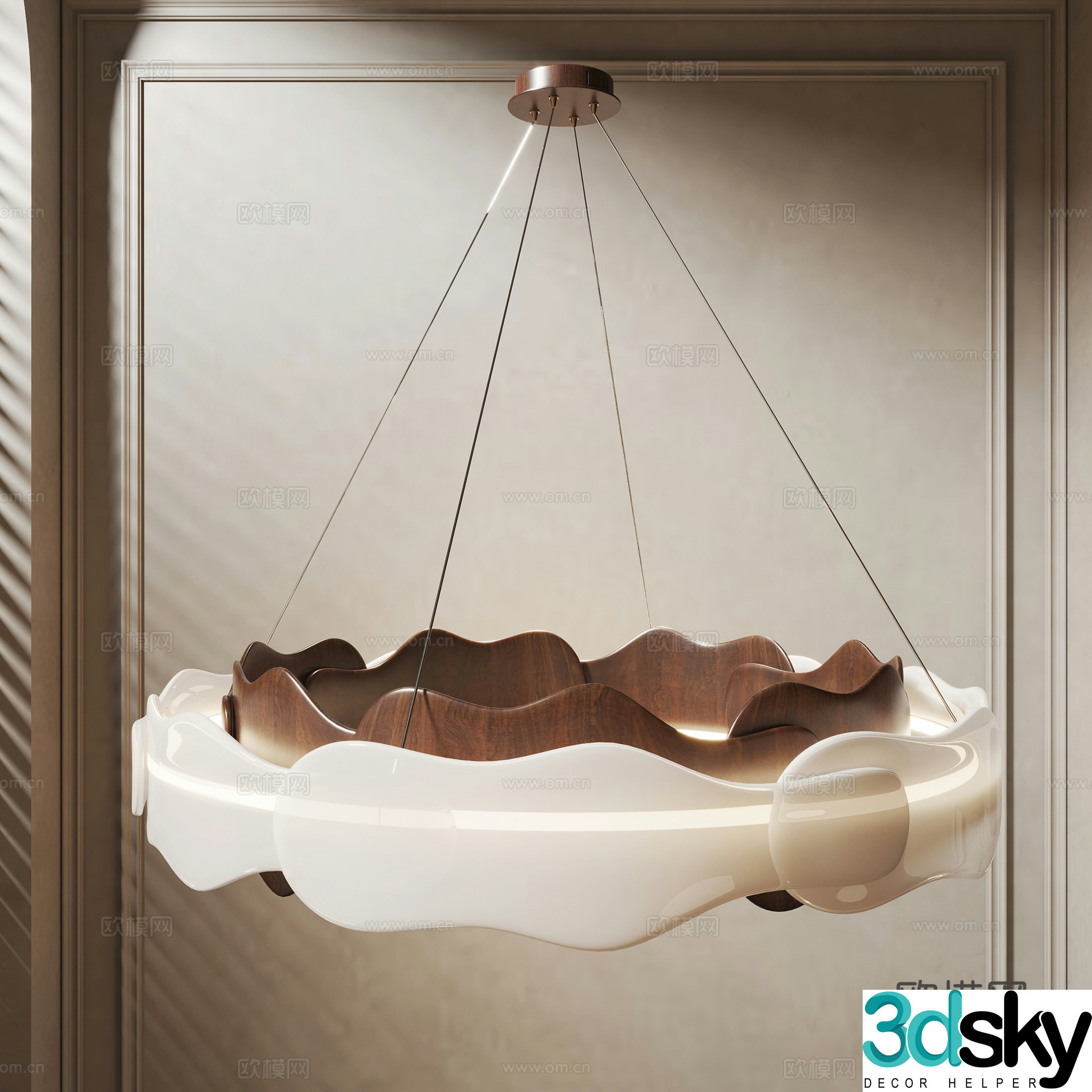3D model of medieval style chandelier
