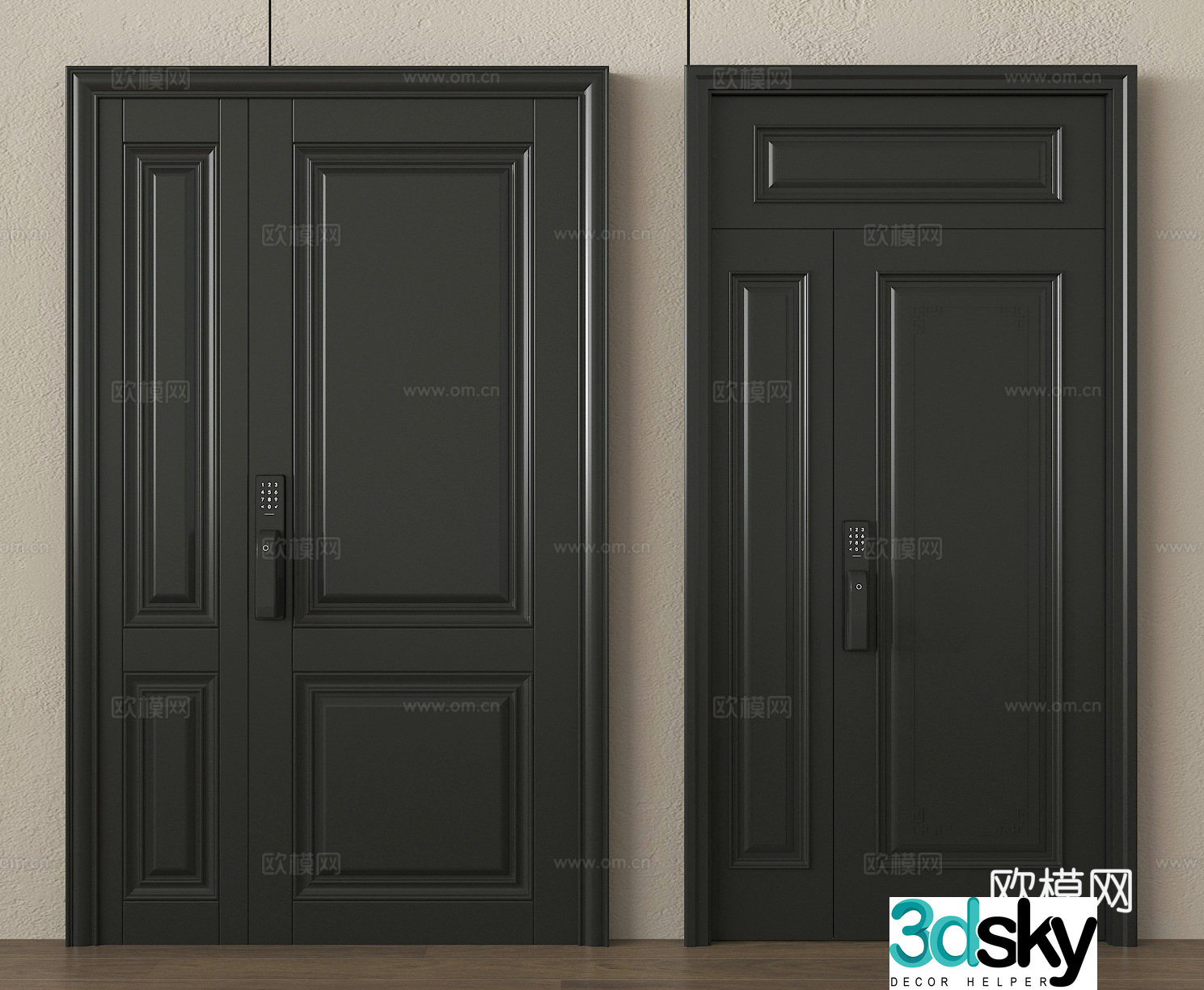 Security door entry door entry door 3d model