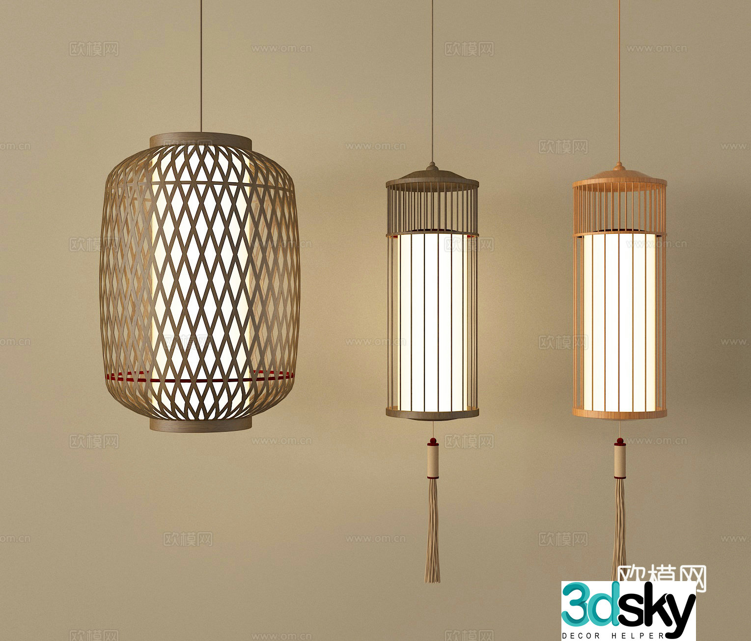 Chandelier Lantern Decorative Light 3D Model