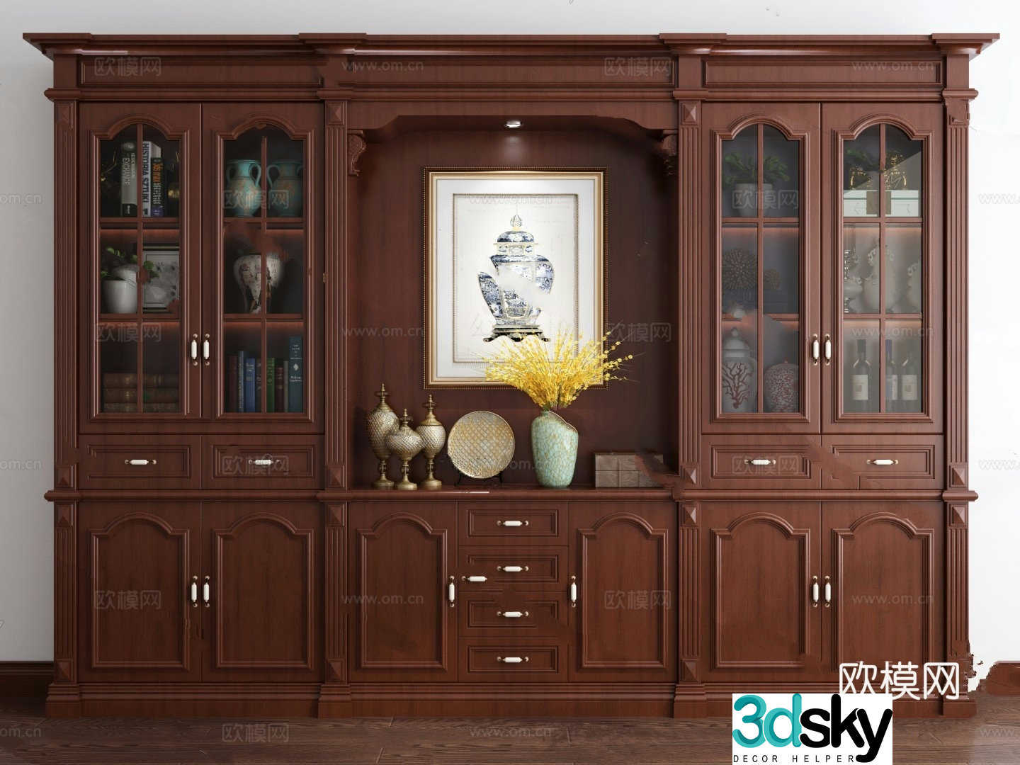 European wine cabinet model 3D model