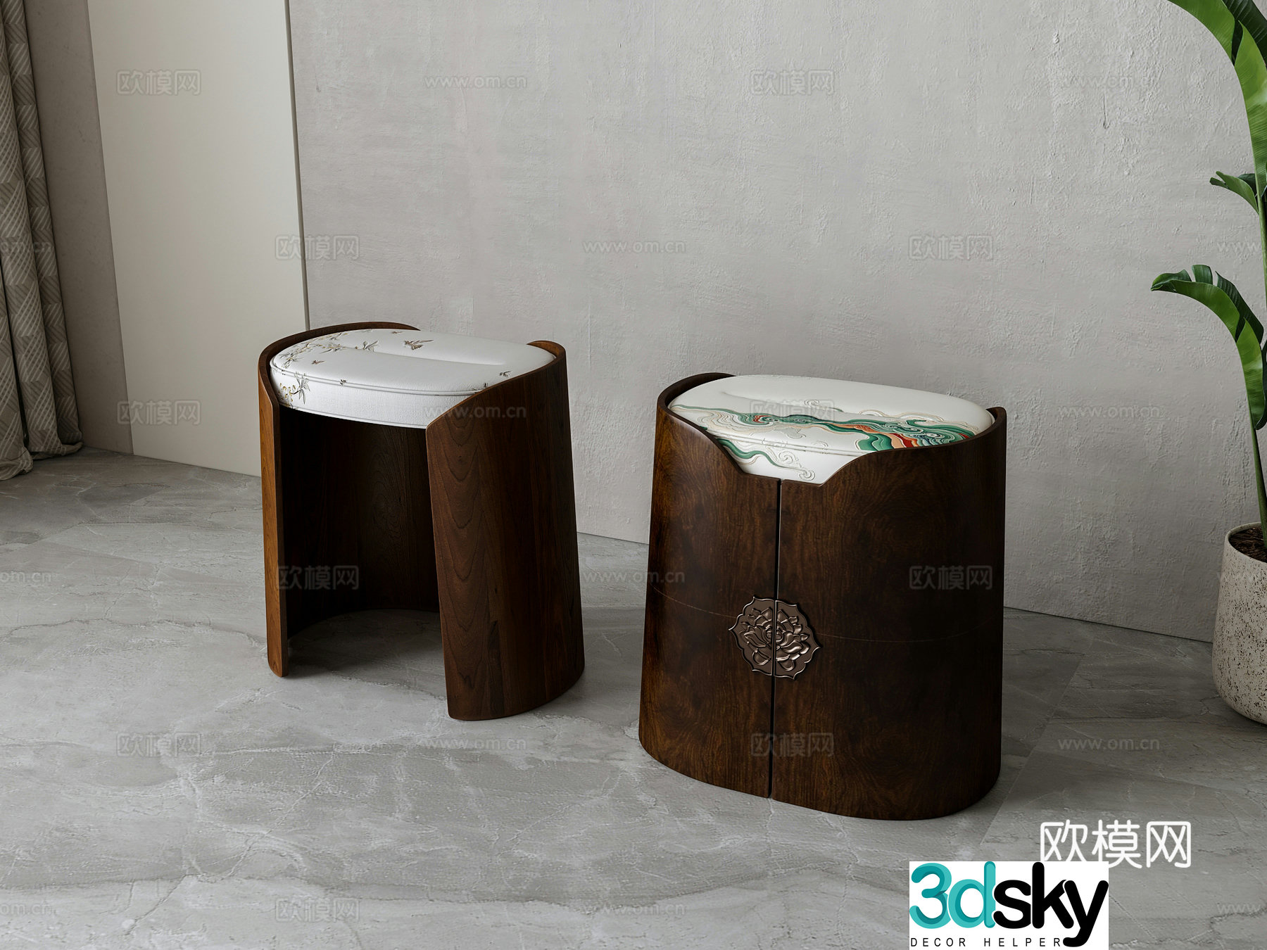 New Chinese stool 3D model