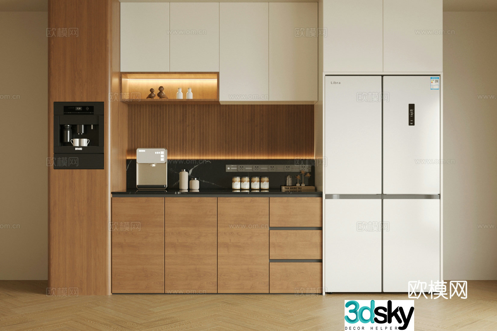 Log-style sideboard medieval sideboard refrigerator sideboard finished sideboard Song-style sideboard 3D model