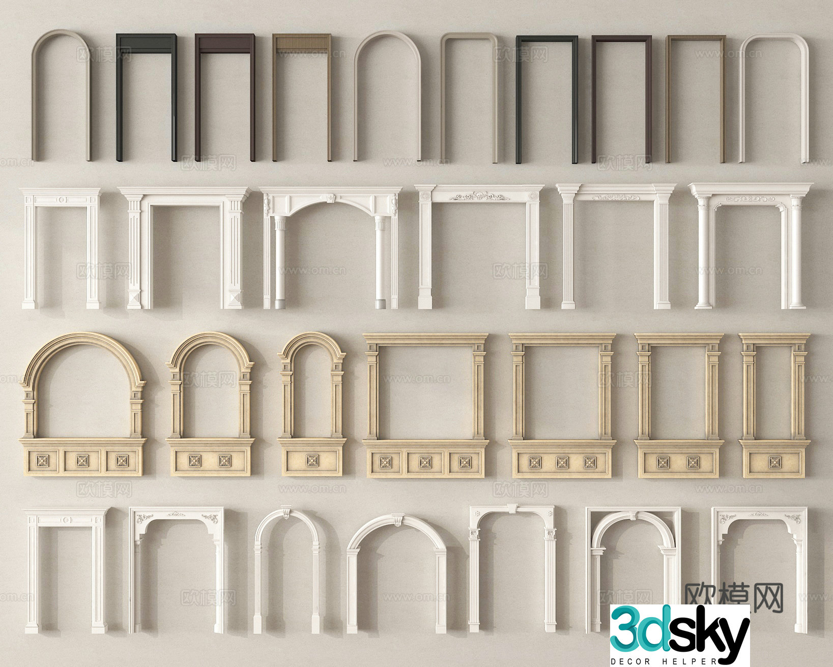Door frame Door pass Arch Door hole 3D model