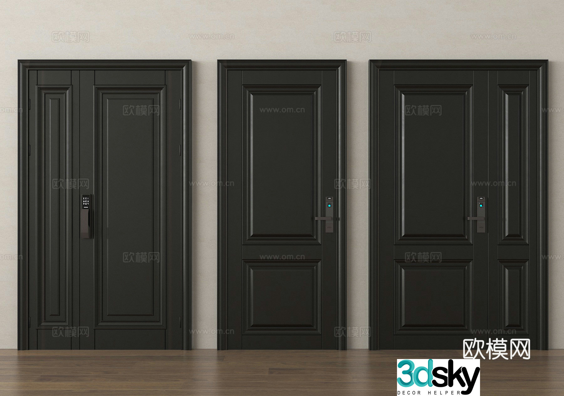 Security door entry door entry door 3d model
