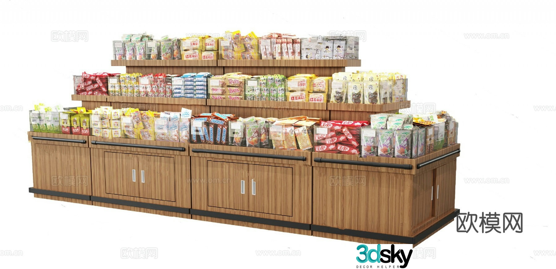 Modern container shelf model 3d model