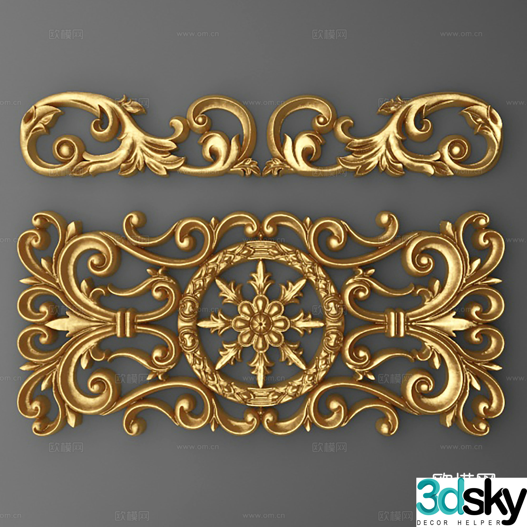 Modern European carving 3D model