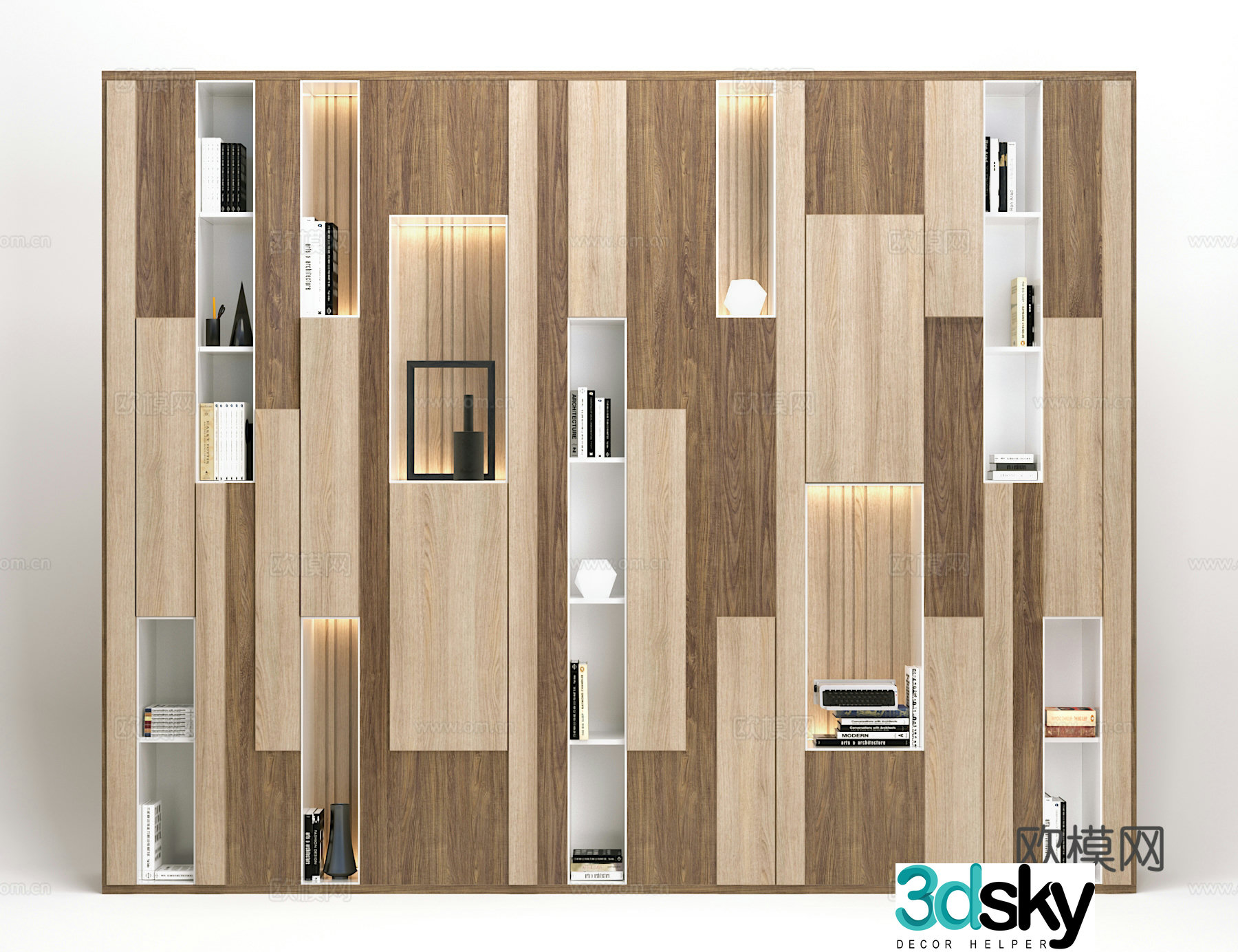 Modern display cabinet spacer cabinet 3d model