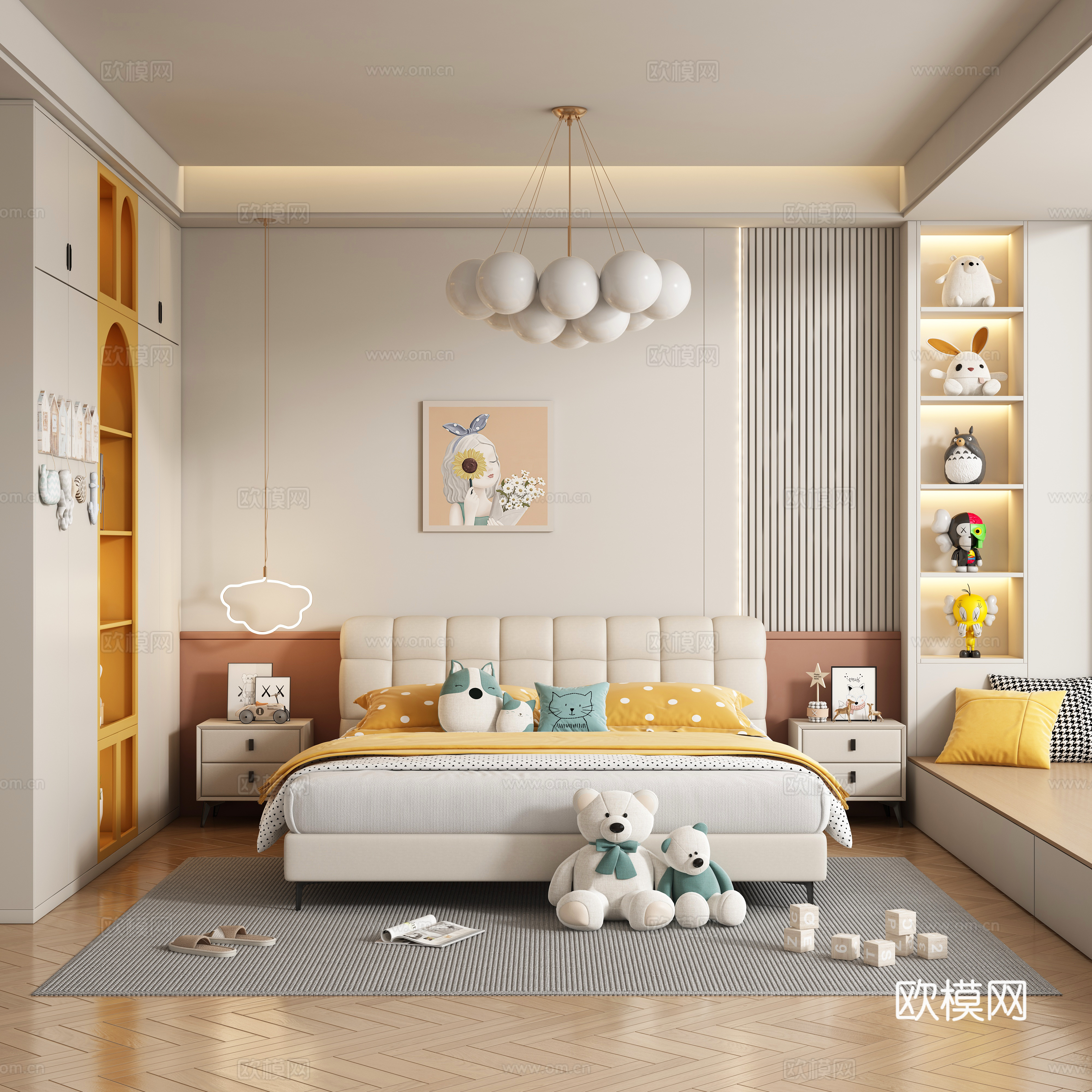 Modern children’s room 3d model
