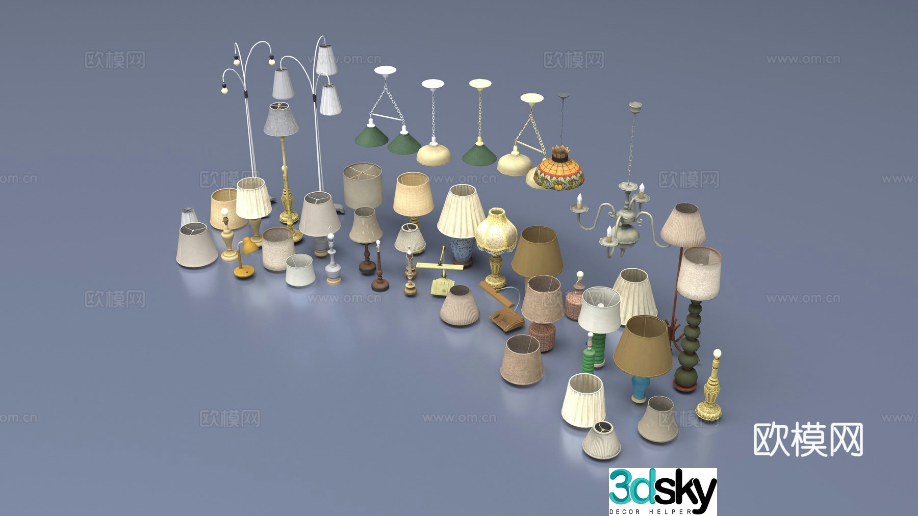 Lamp combination 3D model