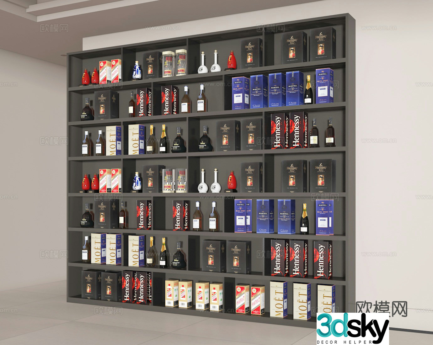 Wine cabinet 3d model