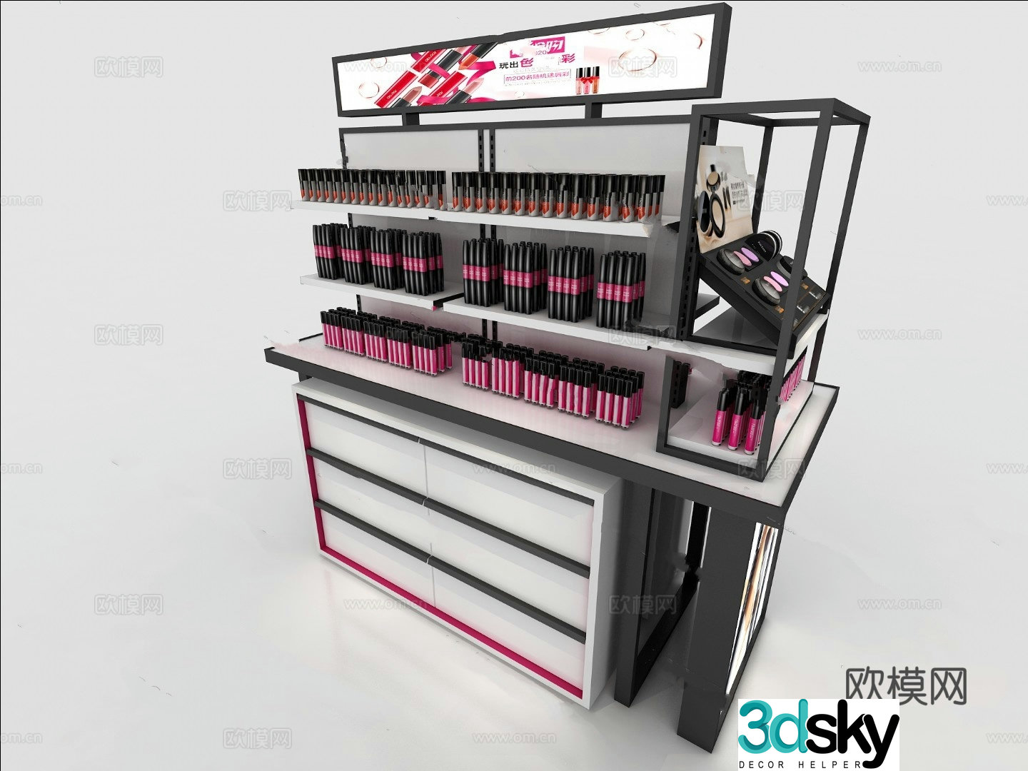 Modern shelves Container model 3d model