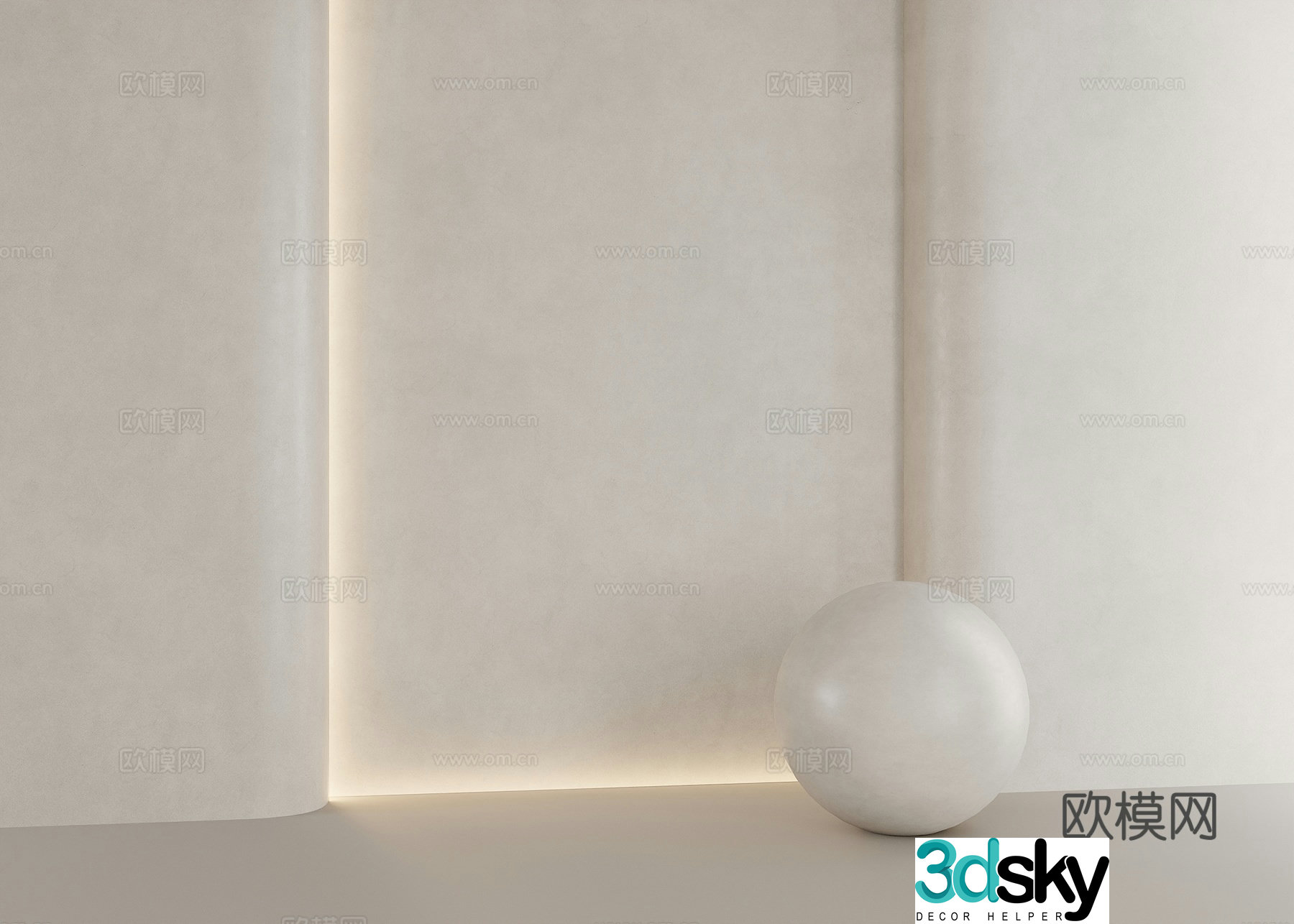 Modern Cream Paint Art Paint 3d Model