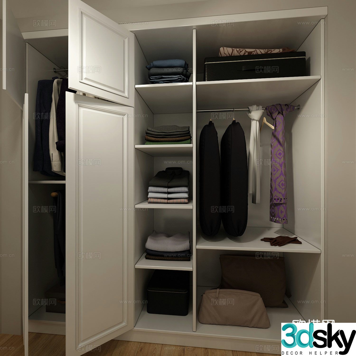 Modern wardrobe 3d model