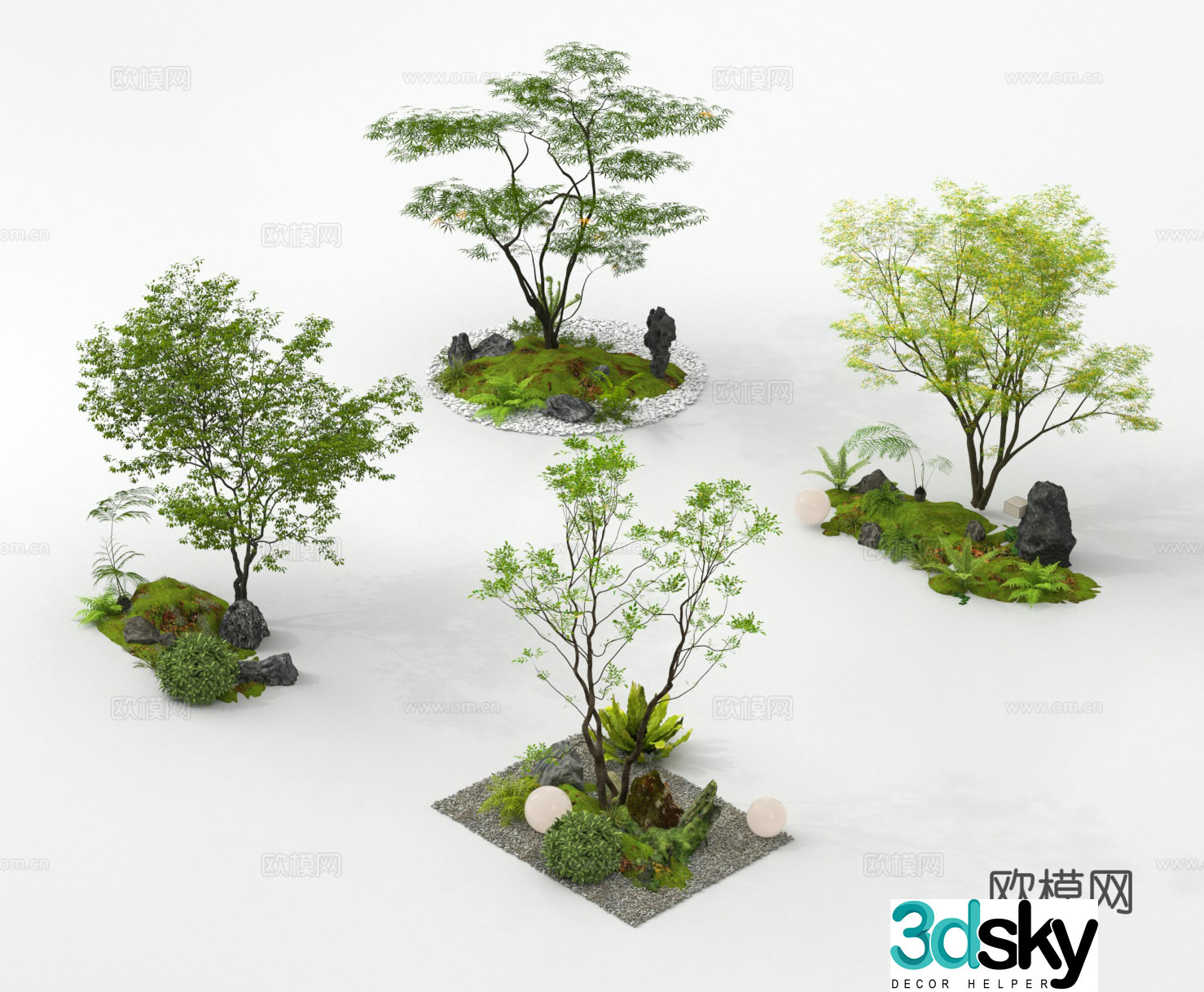 Landscape sketch Plant landscaping Garden Landscape 3D Model