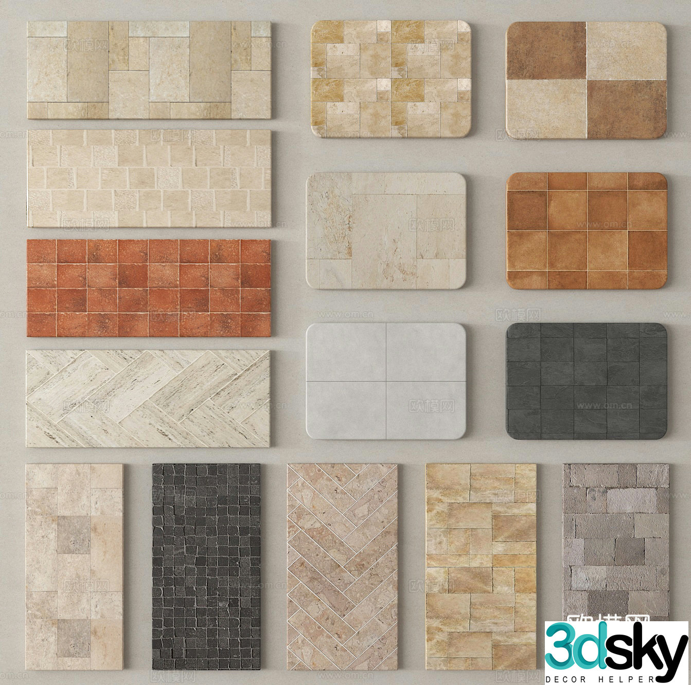 Ceramic tiles Floor tiles 3d model