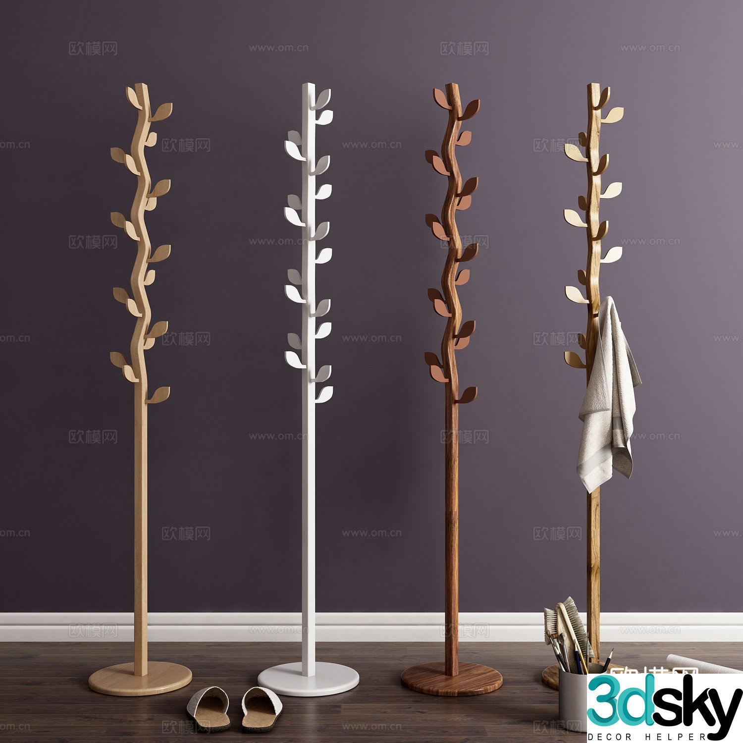 Modern leaf hanger 3d model