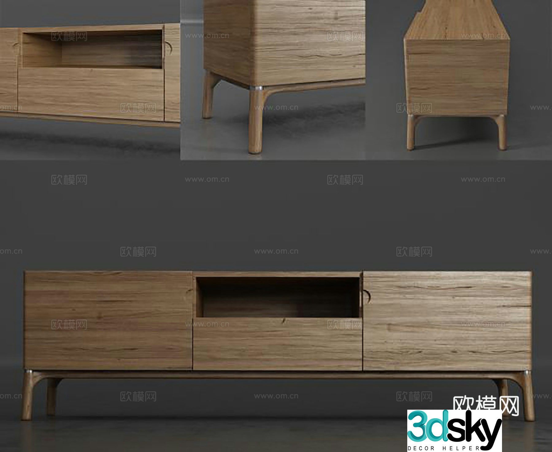 Modern TV cabinet combination 3D model