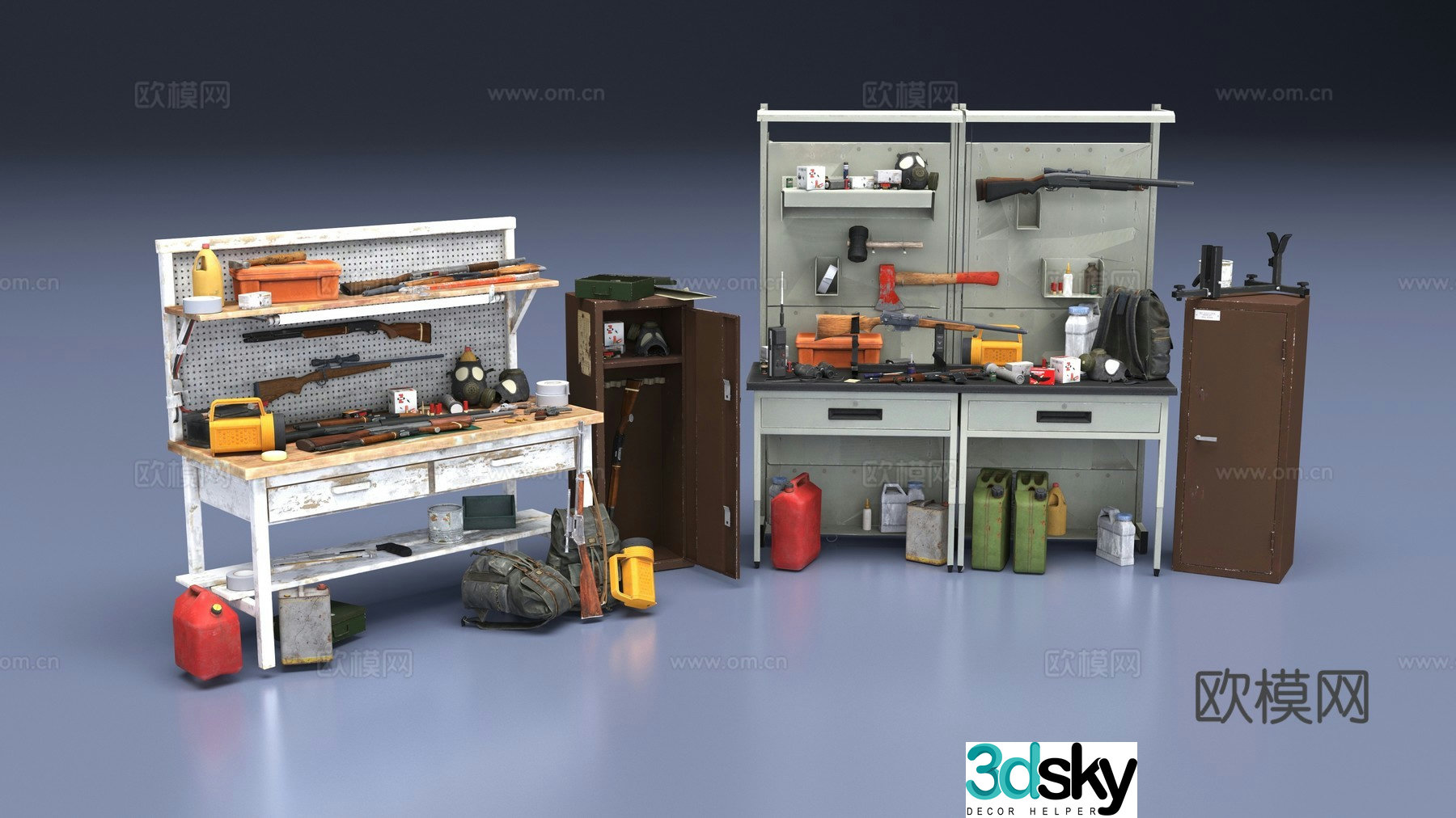 Military items 3d model