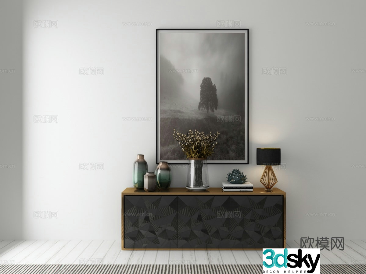 Modern decorative cabinet ornament 3d model