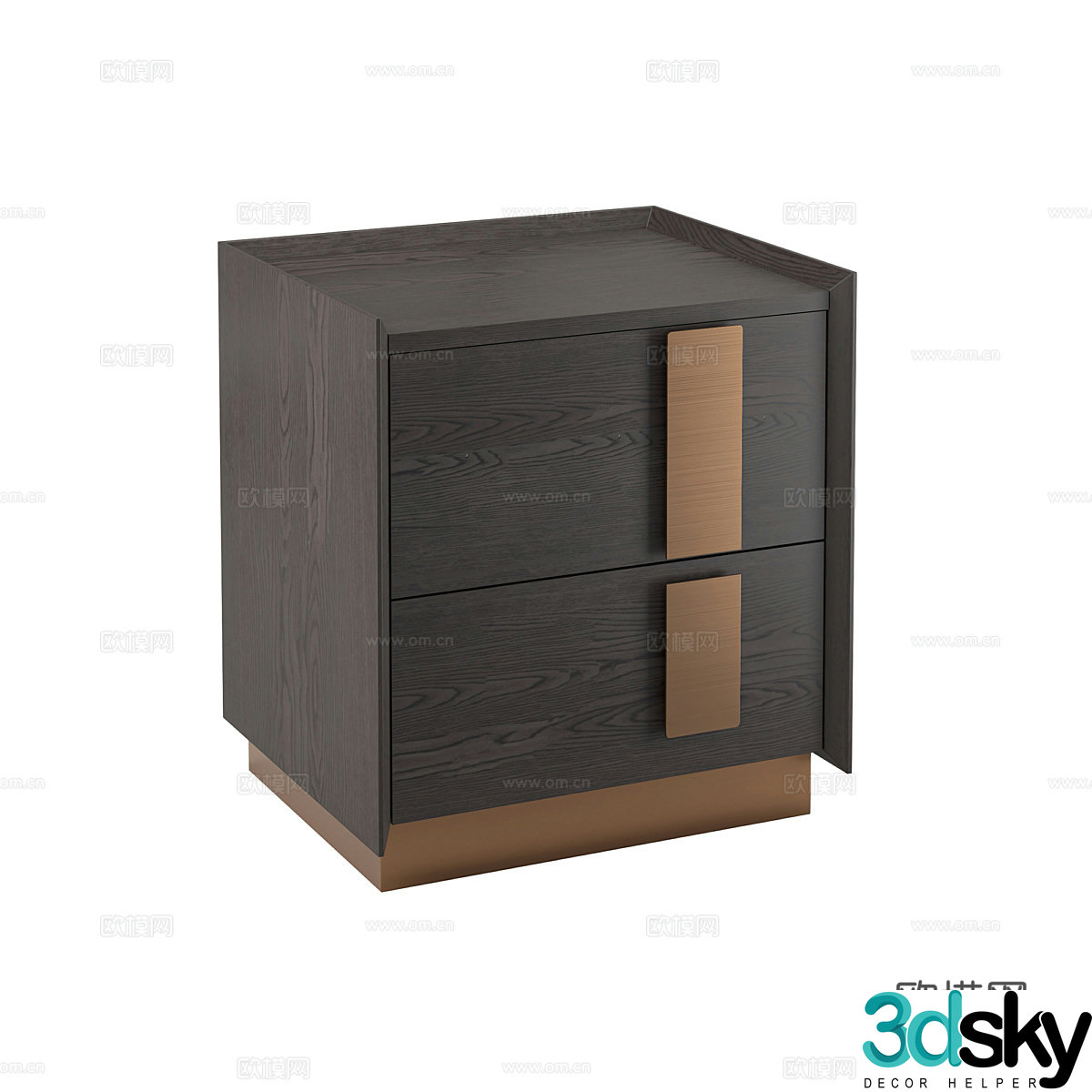Nordic simple light luxury bedside table bedside table simple bedside table short cabinet 3D model