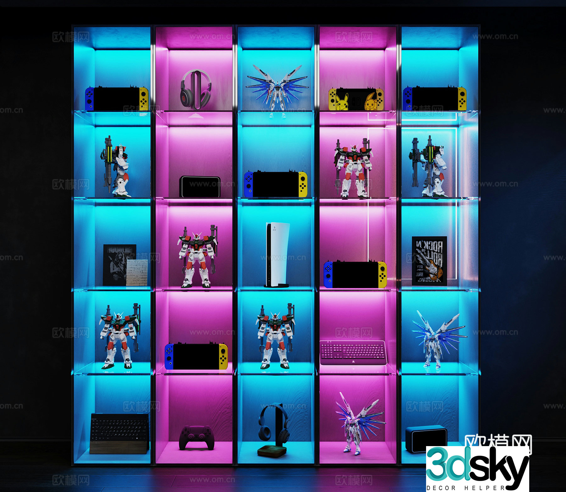 Modern figure cabinet 3d model