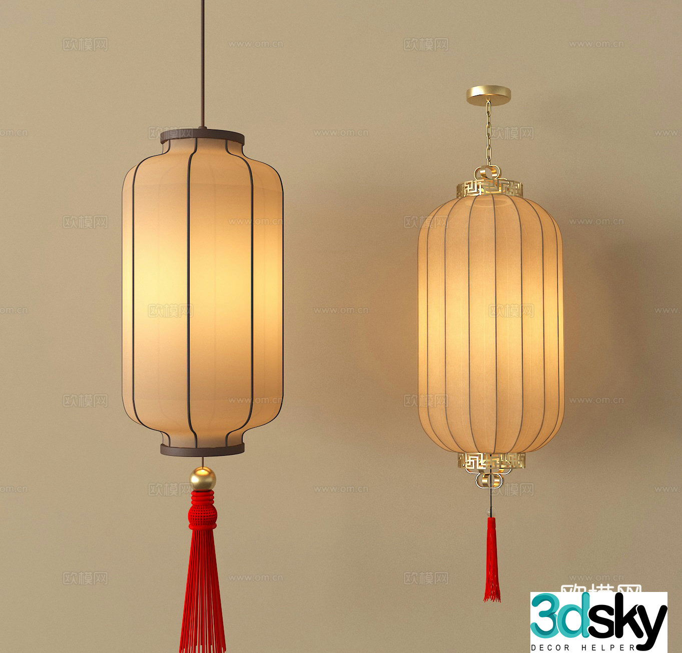 Chandelier Lantern Decorative Light Ambient Light 3D Model