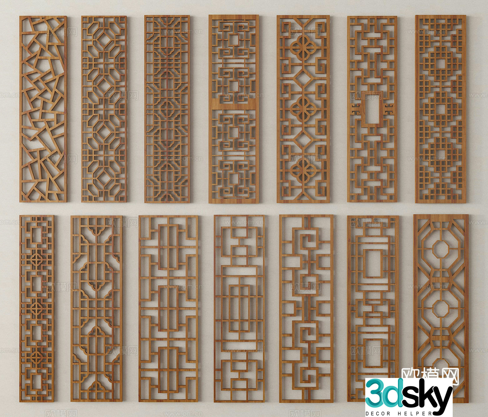 Partition Grid Screen 3D Model