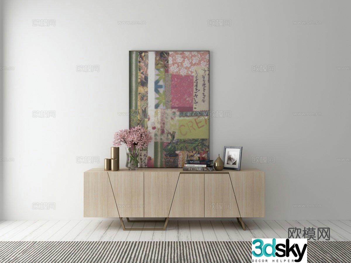 Modern decorative cabinet ornament 3d model