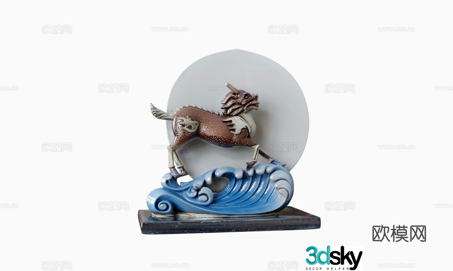 New Chinese Kirin Ornament 3D Model